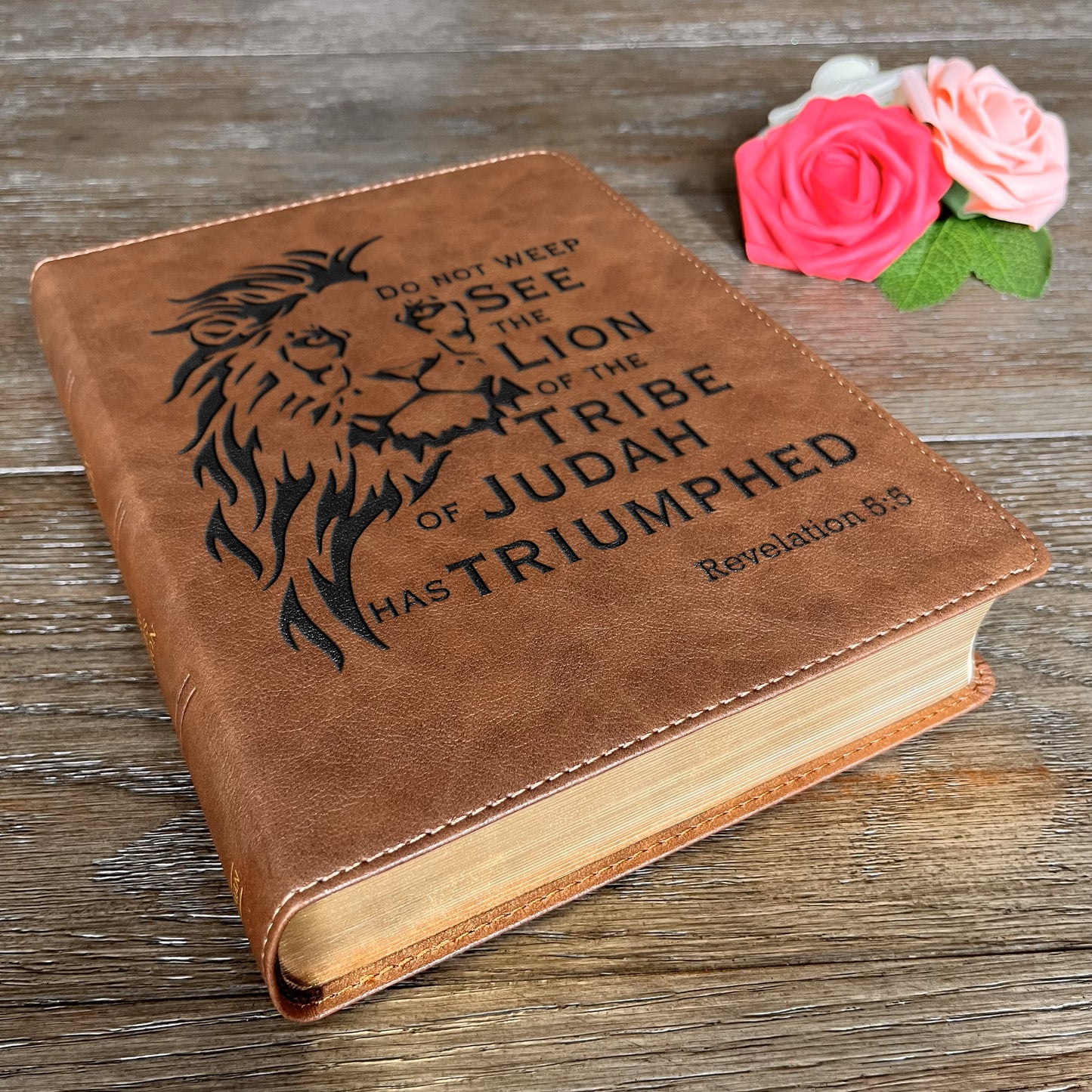 Personalized KJV Bible: Create Your Own Custom Engraved Design with a Designer, Large Print Red Letter Wide-Margin King James Holy Bible - Aylev
