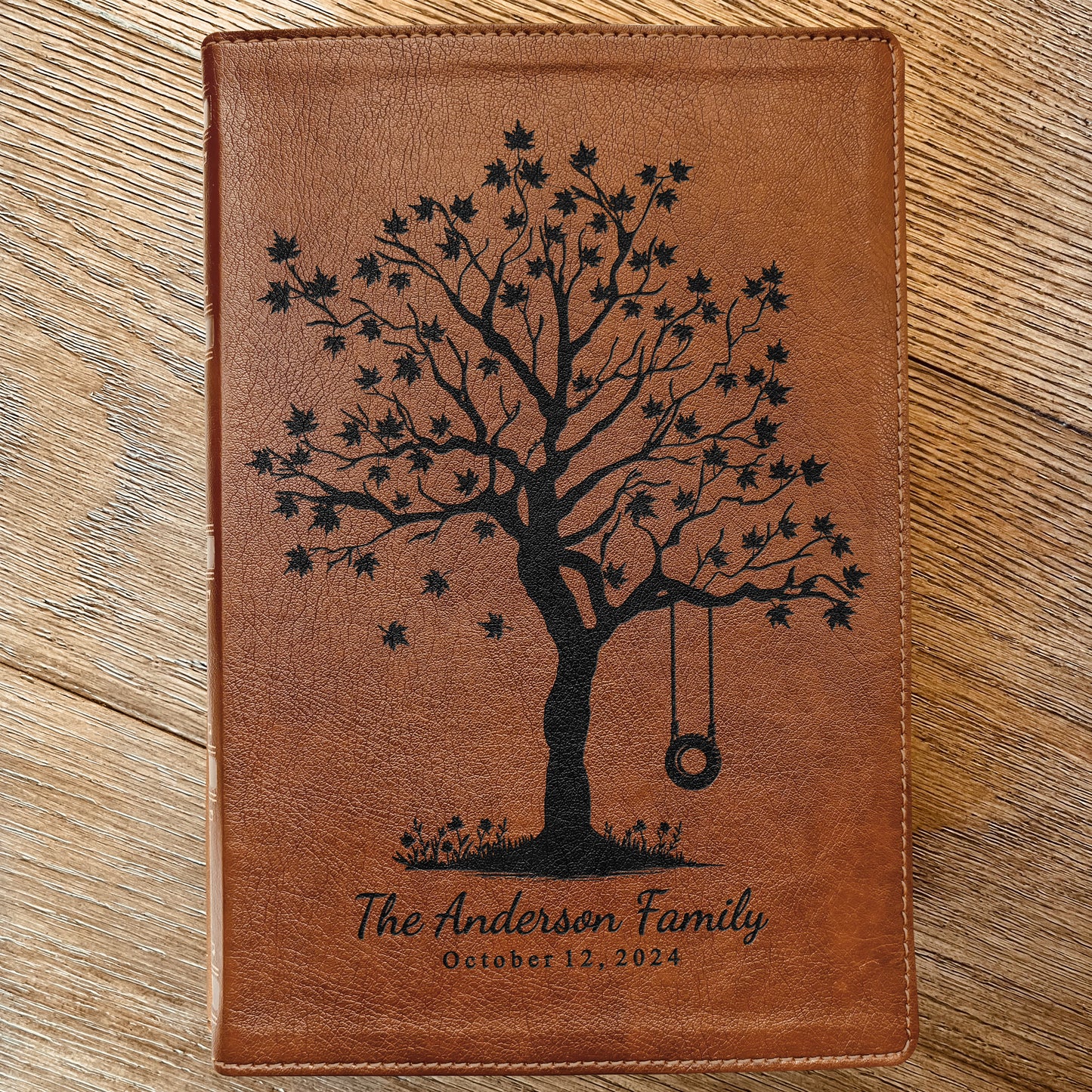 Personalized Family Bible, Custom Engraved NKJV Wide-Margin Family Tree Bible, Wedding Gifts, Anniversary Gifts, Family Bible for Weddings