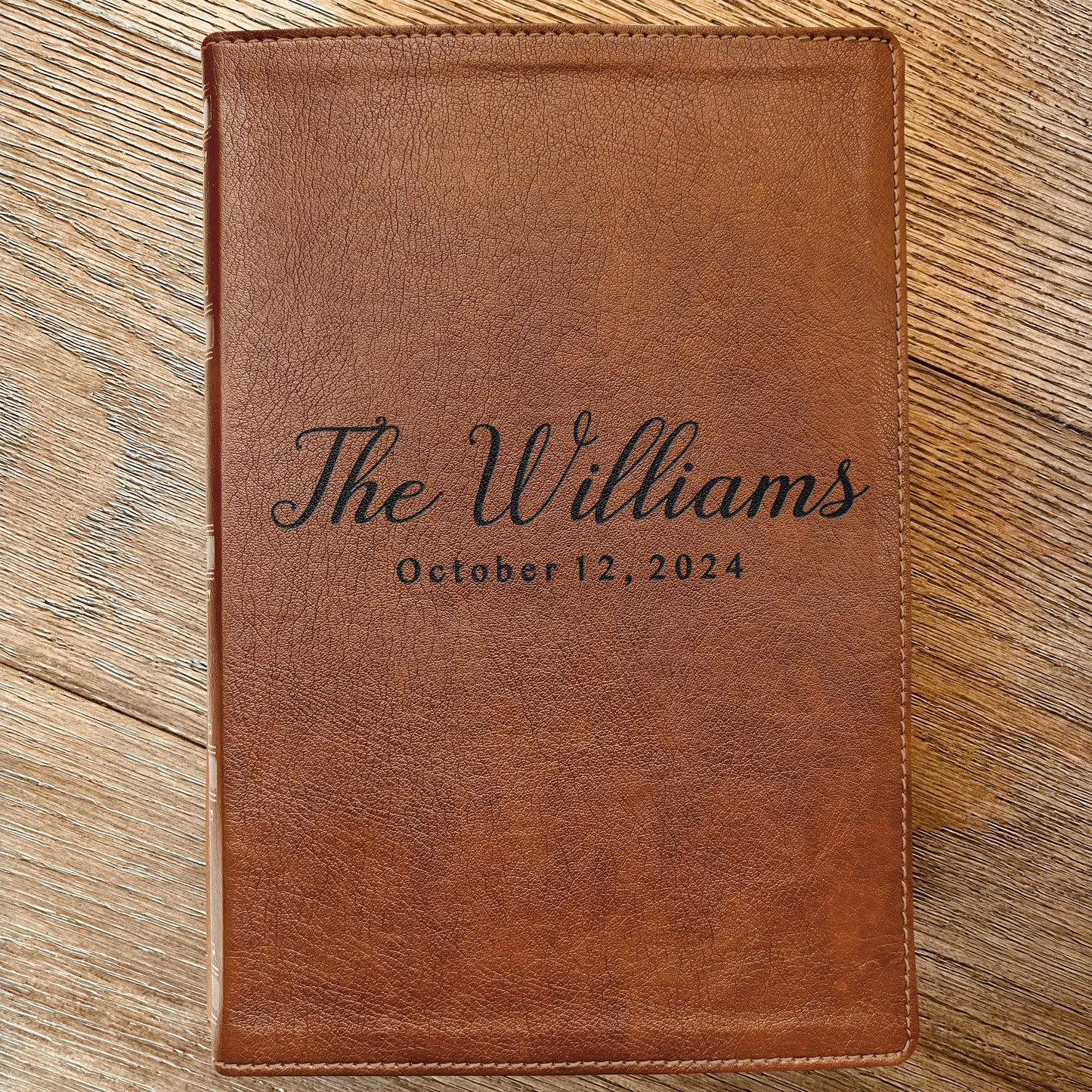 Personalized Family Bible, Custom Engraved NKJV Wide-Margin Family Bible, Wedding Gifts, Anniversary Gifts, Family Bible for Weddings