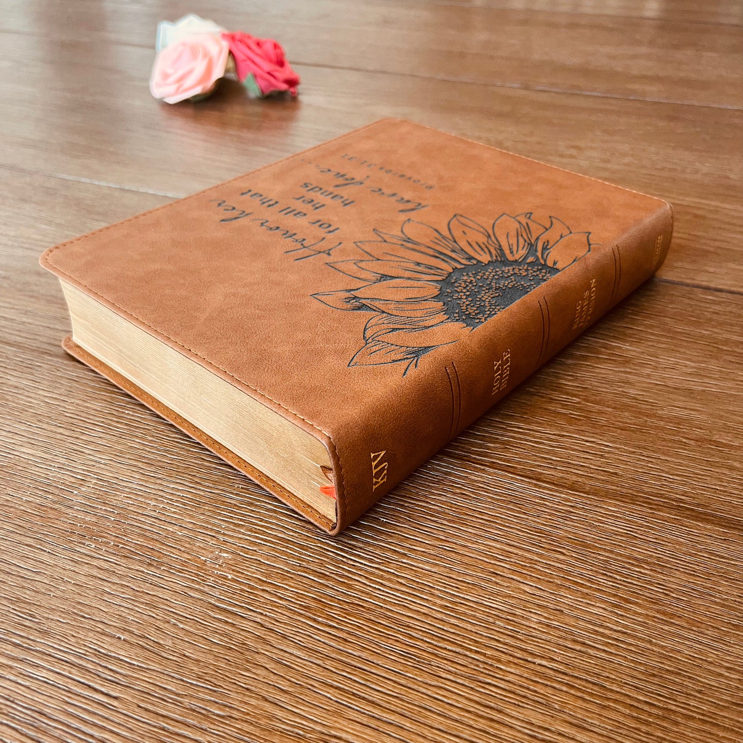 Custom KJV Bible | Wide-Margin Bible | Custom Bible Engraved King James Version | Christian Gifts Baptism Gifts KJV Bible Women Men - Aylev