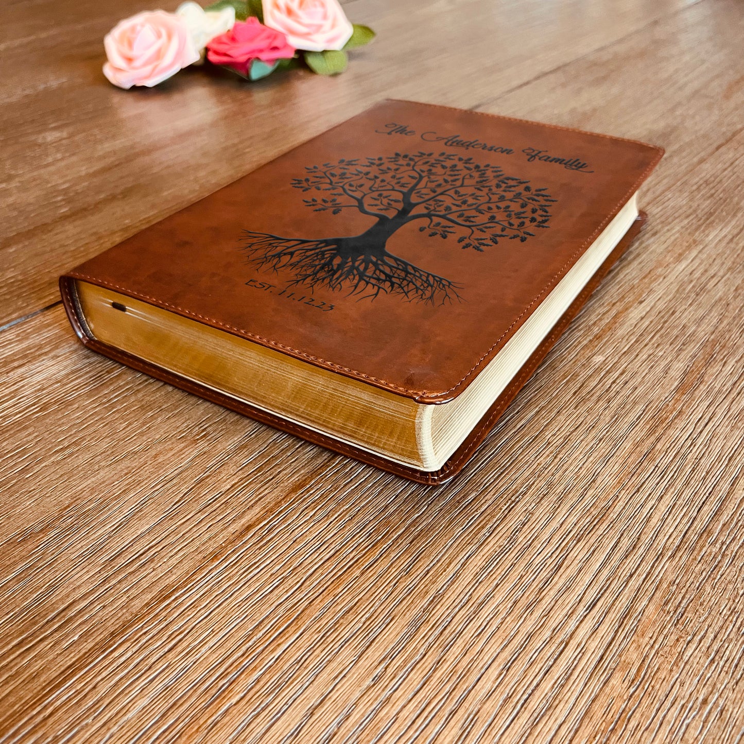 Personalized Family Bible | Custom ESV Family Bible | Engraved Family Bible Wedding Bible Christian Gifts Family Tree Bible for Wedding - Aylev