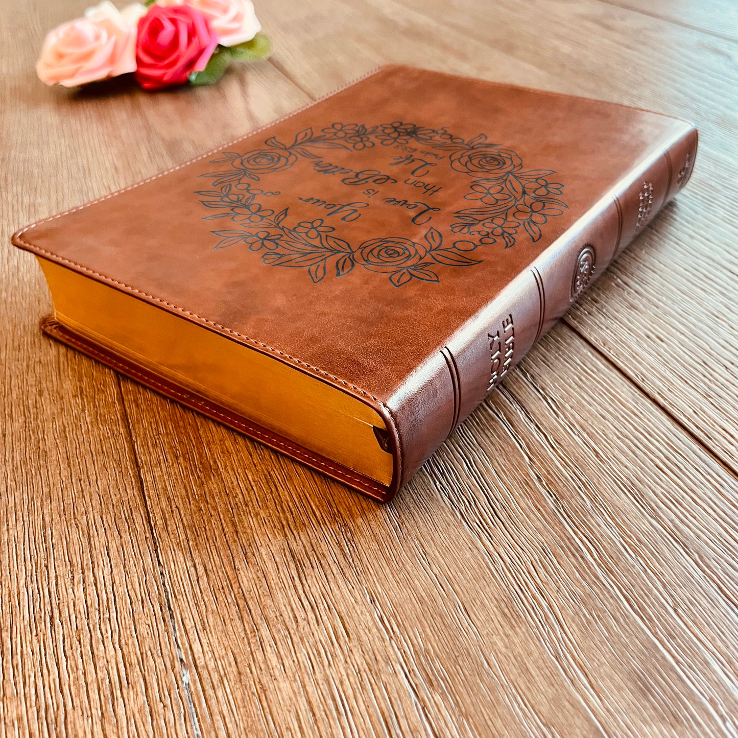 Personalized ESV Bible: Create Your Own Custom Engraved Design with a Designer, Wide-Margin Reference Red Letter English Standard Holy Bible - Aylev