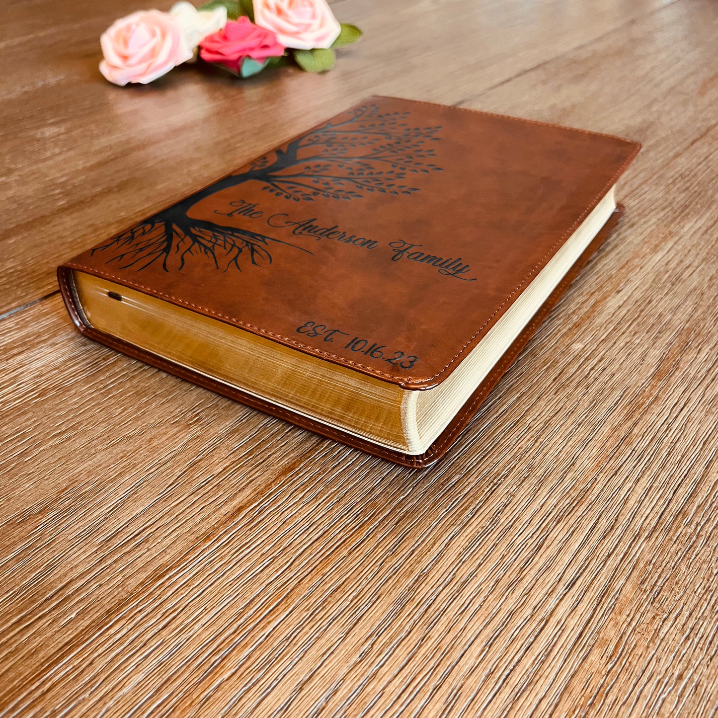 Personalized Family Bible | Custom ESV Family Bible | Engraved Family Bible Wedding Bible Christian Gifts Family Tree Bible for Wedding - Aylev