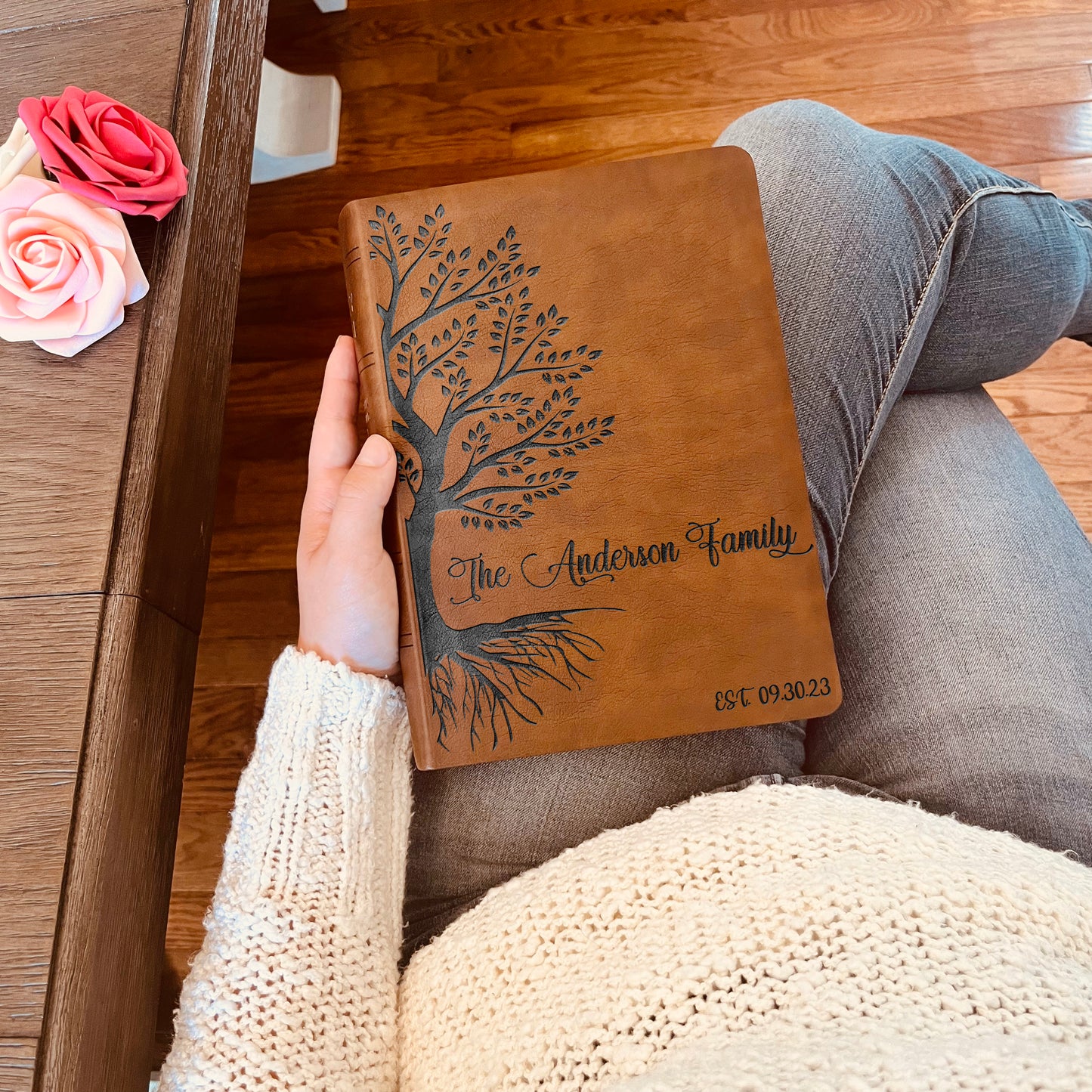 Personalized Family Bible | Custom NASB Family Tree Wide Margin Bible | Engraved Bible for Wedding Bible Christian Gifts NASB Family Bible - Aylev