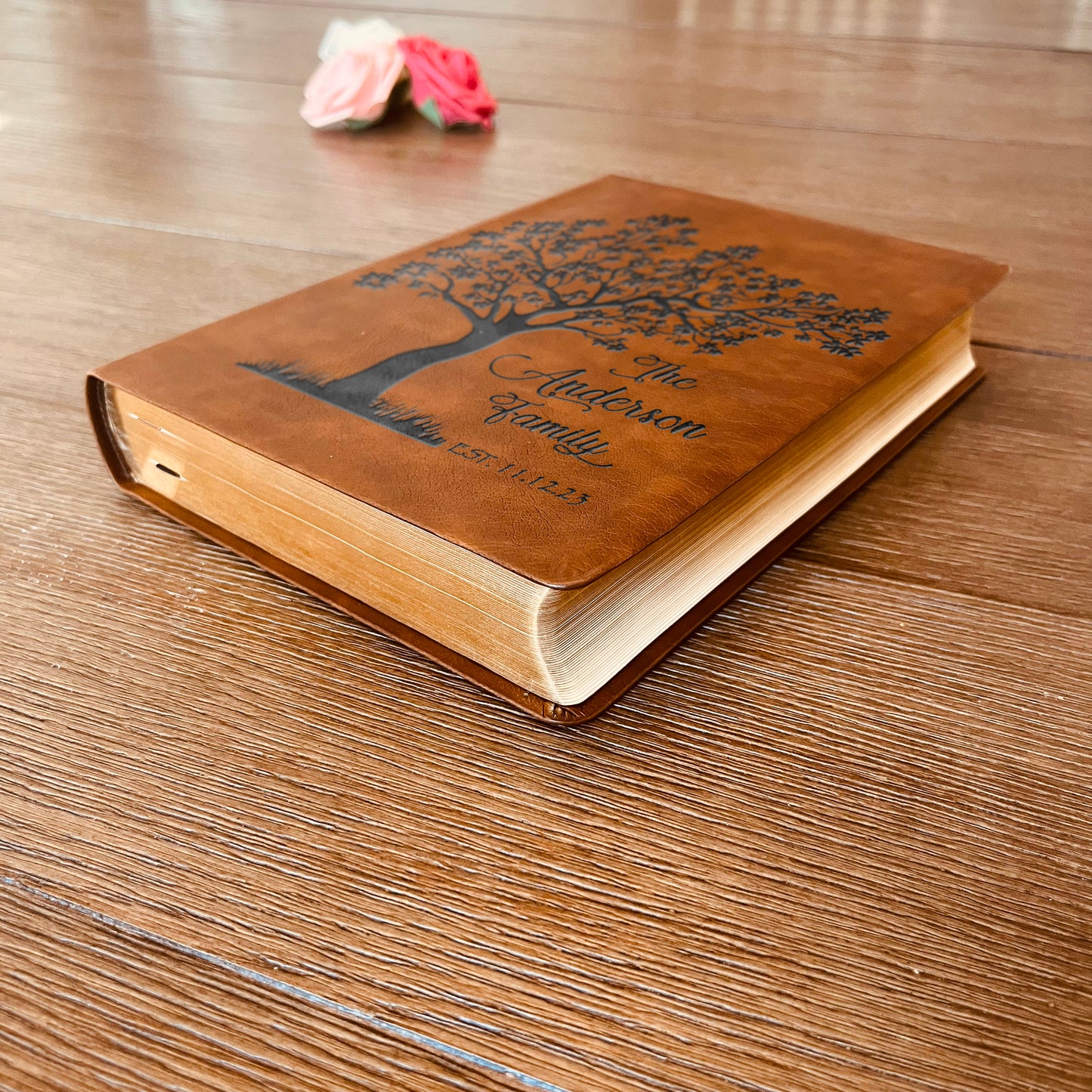 Personalized Family Bible | Custom NASB Family Tree Wide Margin Bible | Engraved Bible for Wedding Bible Christian Gifts NASB Family Bible - Aylev