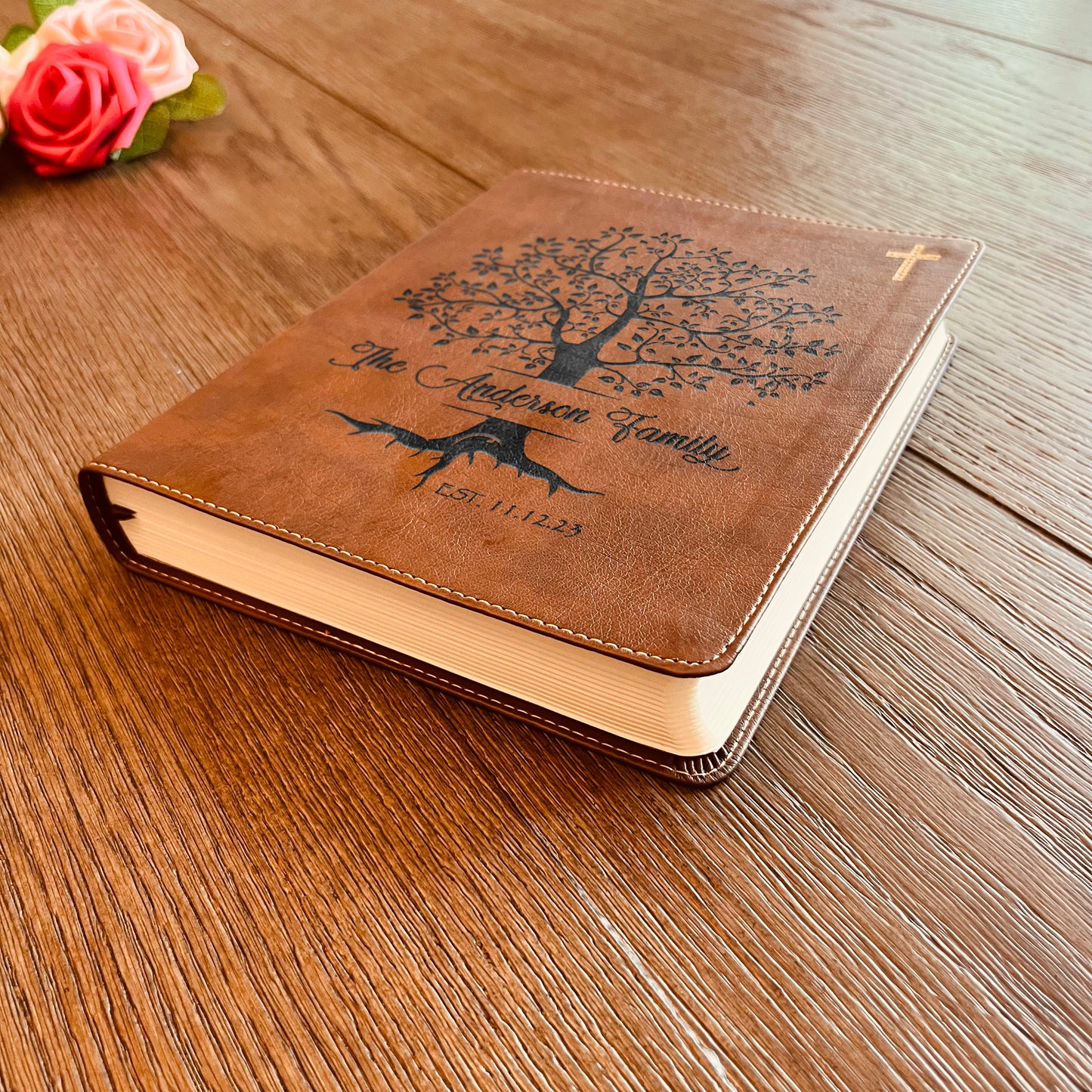 Personalized Family Bible, Custom NIV Family Tree Journaling Bible, Engraved Bible, Wedding Bible, Anniversary Gifts Family Bible for Wedding - Aylev