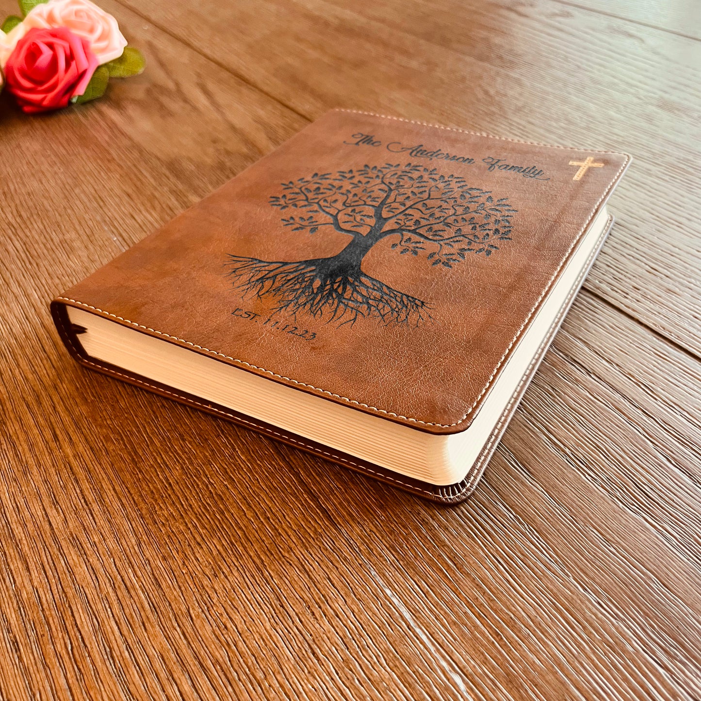 Personalized Family Bible, Custom NIV Family Tree Journaling Bible, Engraved Bible, Wedding Bible, Anniversary Gifts Family Bible for Wedding - Aylev