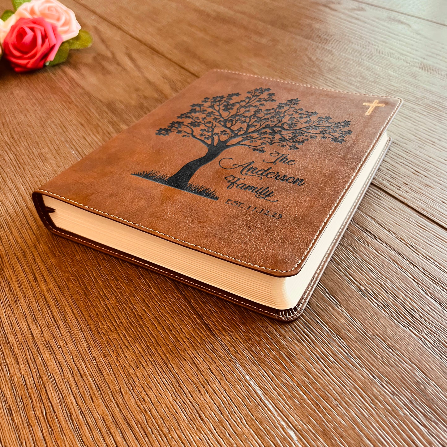Personalized Family Bible | Custom NIV Family Tree Journaling Bible | Engraved Bible Wedding Bible Christian Gifts Family Bible for Wedding - Aylev