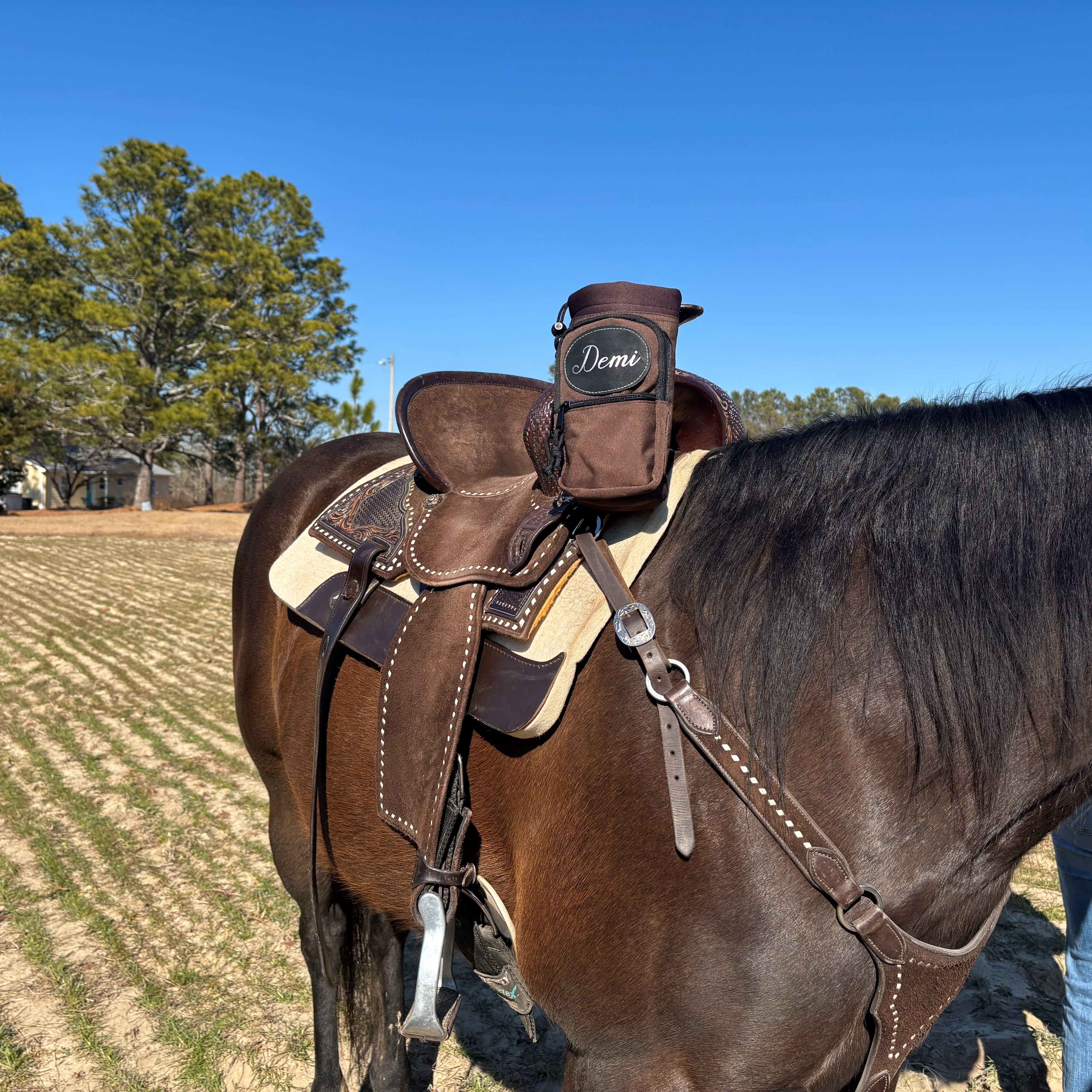 Personalized Horse Saddle Water Bottle Holder, Brown, Multi Pocket Horse Saddle Drink Holder up to 40oz, Horse Gifts, Horse Stuff Horse Tack Personalized Horse Saddle Water Bottle Holder, Brown, Multi Pocket Horse Saddle Drink Holder up to 40oz, Horse Gifts, Horse Stuff Horse Tack