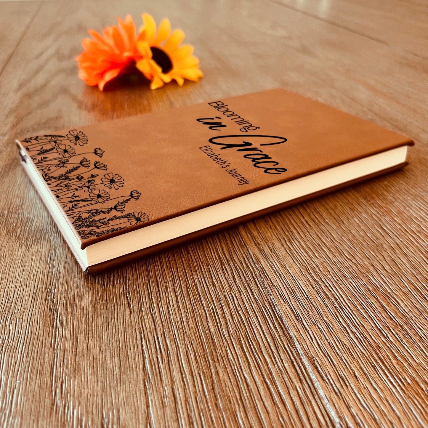 Personalized Christian Prayer Journal for Men & Women, Custom Engraved Name, Daily Devotional, Scripture Writing, Gratitude and Faith Gift