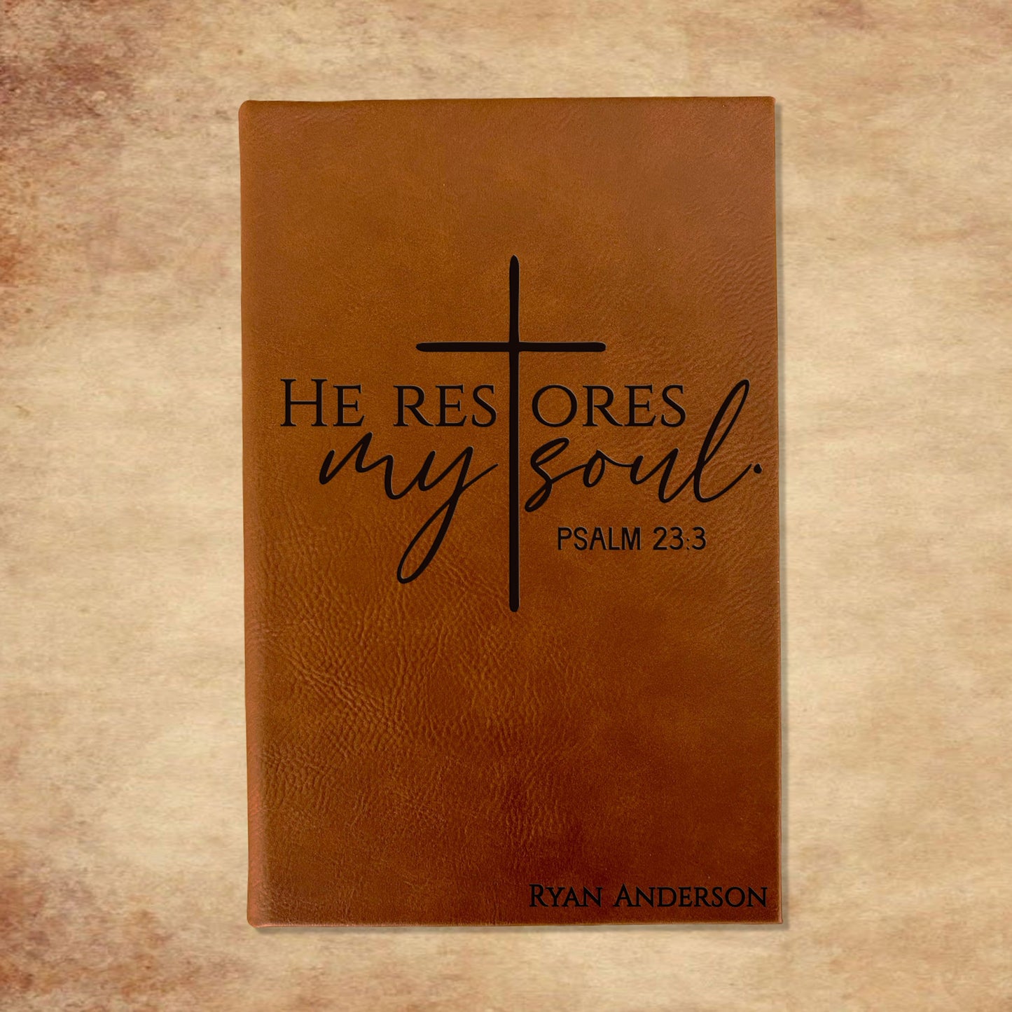 Personalized Christian Prayer Journal for Men & Women, Custom Engraved Name, Daily Devotional, Scripture Writing, Gratitude and Faith Gift