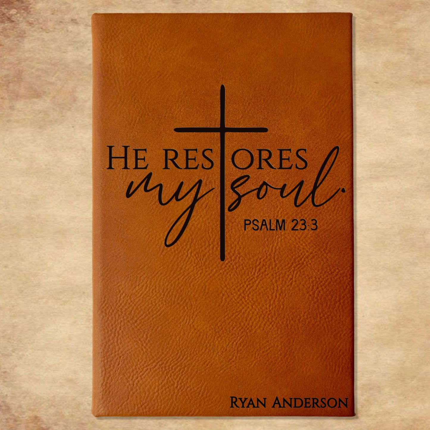 Personalized Christian Prayer Journal for Men & Women, Custom Engraved Name, Daily Devotional, Scripture Writing, Gratitude and Faith Gift
