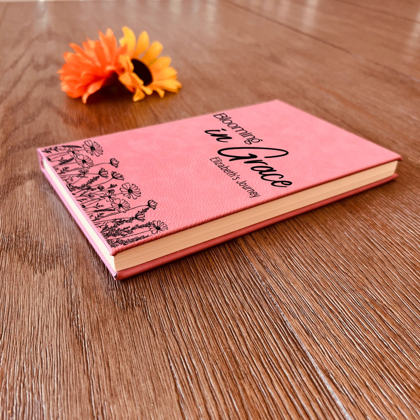 Personalized Christian Prayer Journal for Men & Women, Custom Engraved Name, Daily Devotional, Scripture Writing, Gratitude and Faith Gift
