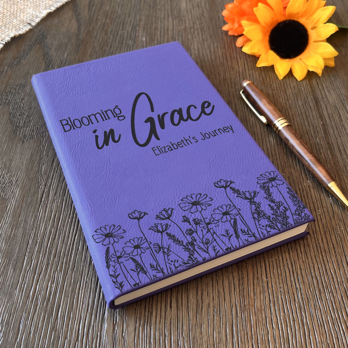 Personalized Christian Prayer Journal for Men & Women, Custom Engraved Name, Daily Devotional, Scripture Writing, Gratitude and Faith Gift