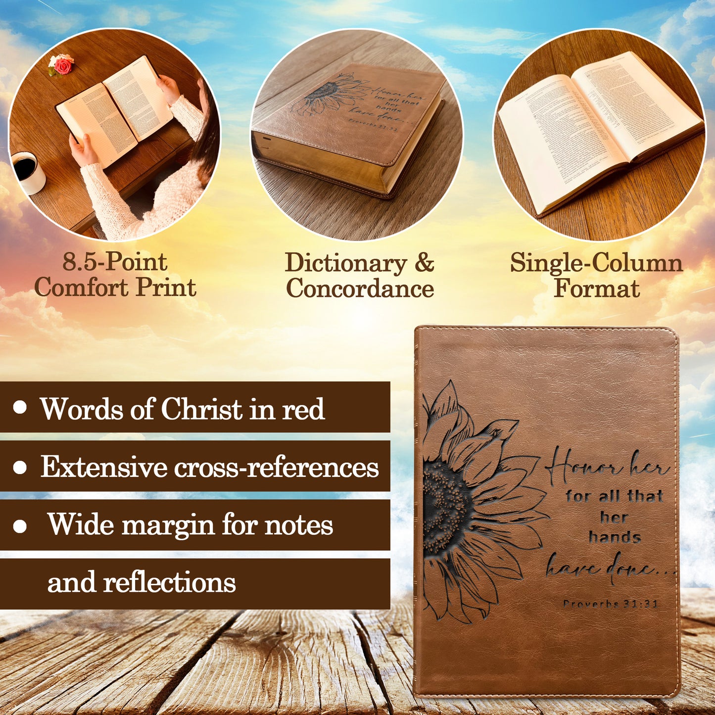 Personalized NKJV Bible: Create Your Own Custom Engraved Design with a Designer, Wide-Margin Reference New King James Version Holy Bible - Aylev