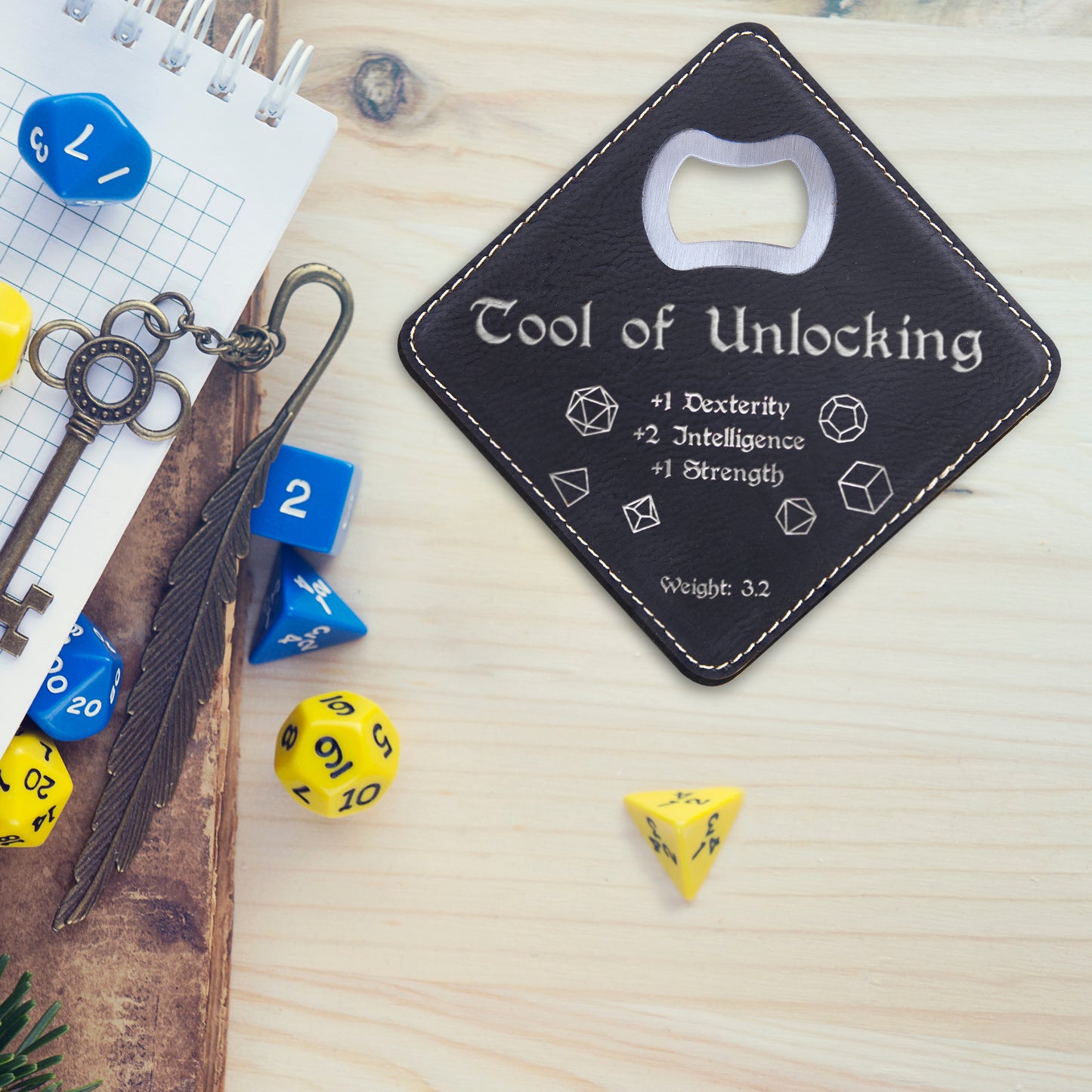 Dungeons and Dragons Tool of Unlocking DnD Coaster Bottle Opener | DnD Gift for Men | Dungeon Master Gift | DnD Stuff | D&D Gifts - Aylev