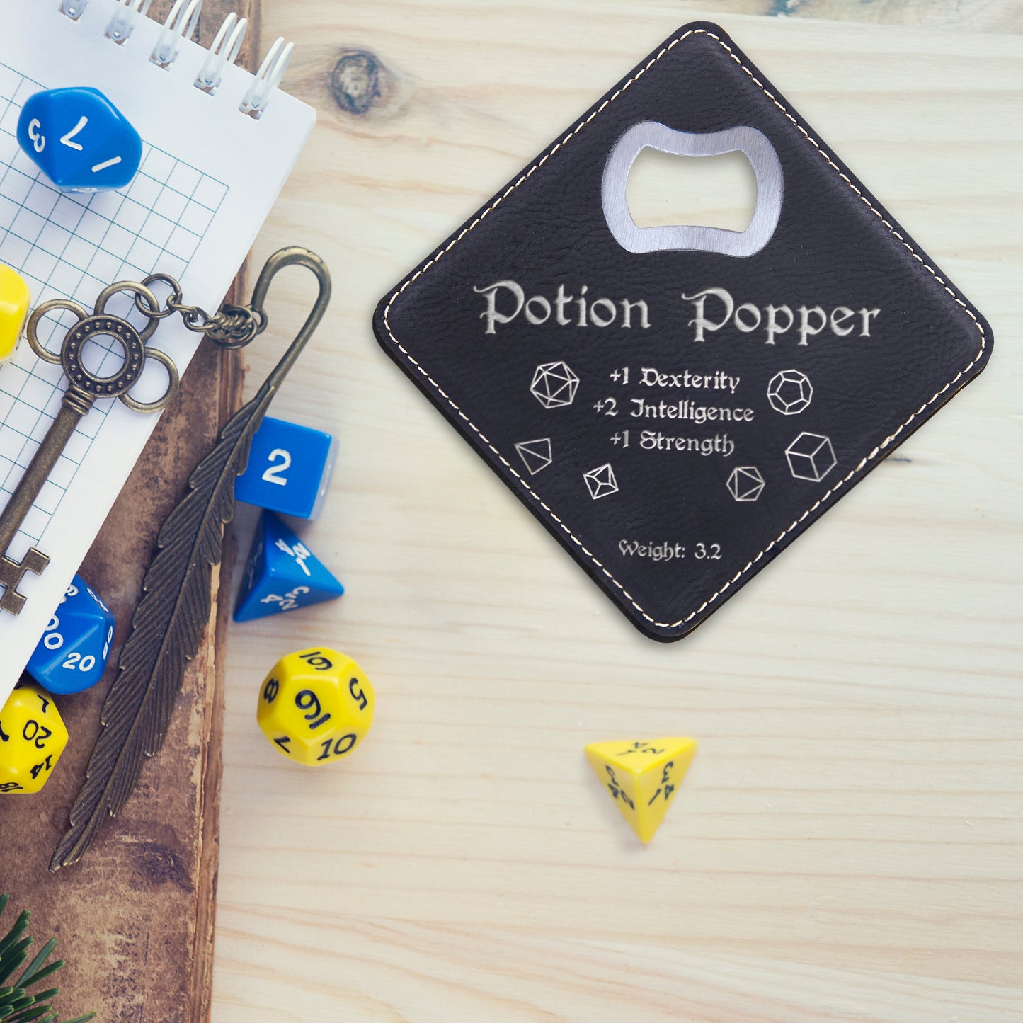 \Dungeons and Dragons Potion Popper DnD Coaster Bottle Opener | DnD Gift for Men | Dungeon Master Gift | DnD Stuff | D&D Gifts - Aylev