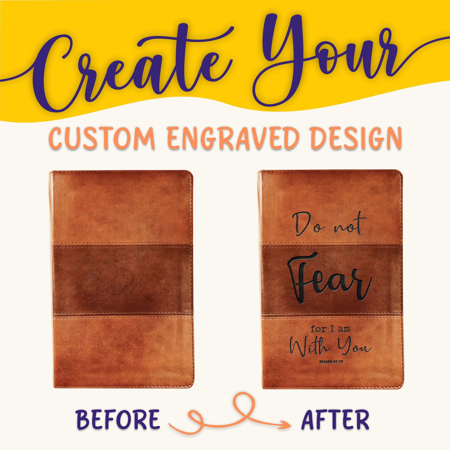 Personalized KJV Bible: Create Your Own Custom Engraved Design with a Designer, Large Print Reference Indexed King James Holy Bible - Aylev