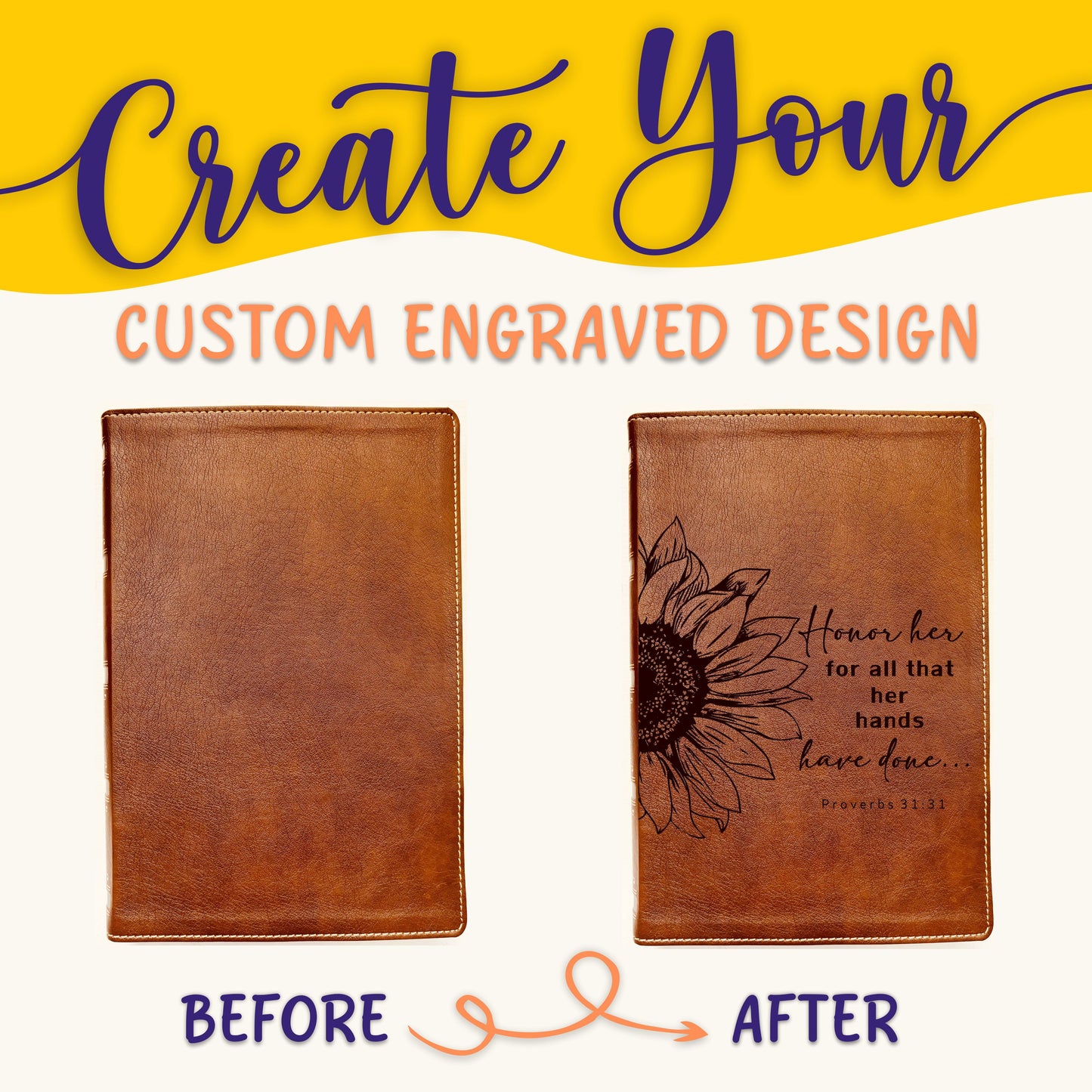 Personalized NKJV Bible: Create Your Own Custom Engraved Design with a Designer, Wide-Margin Reference New King James Version Holy Bible - Aylev