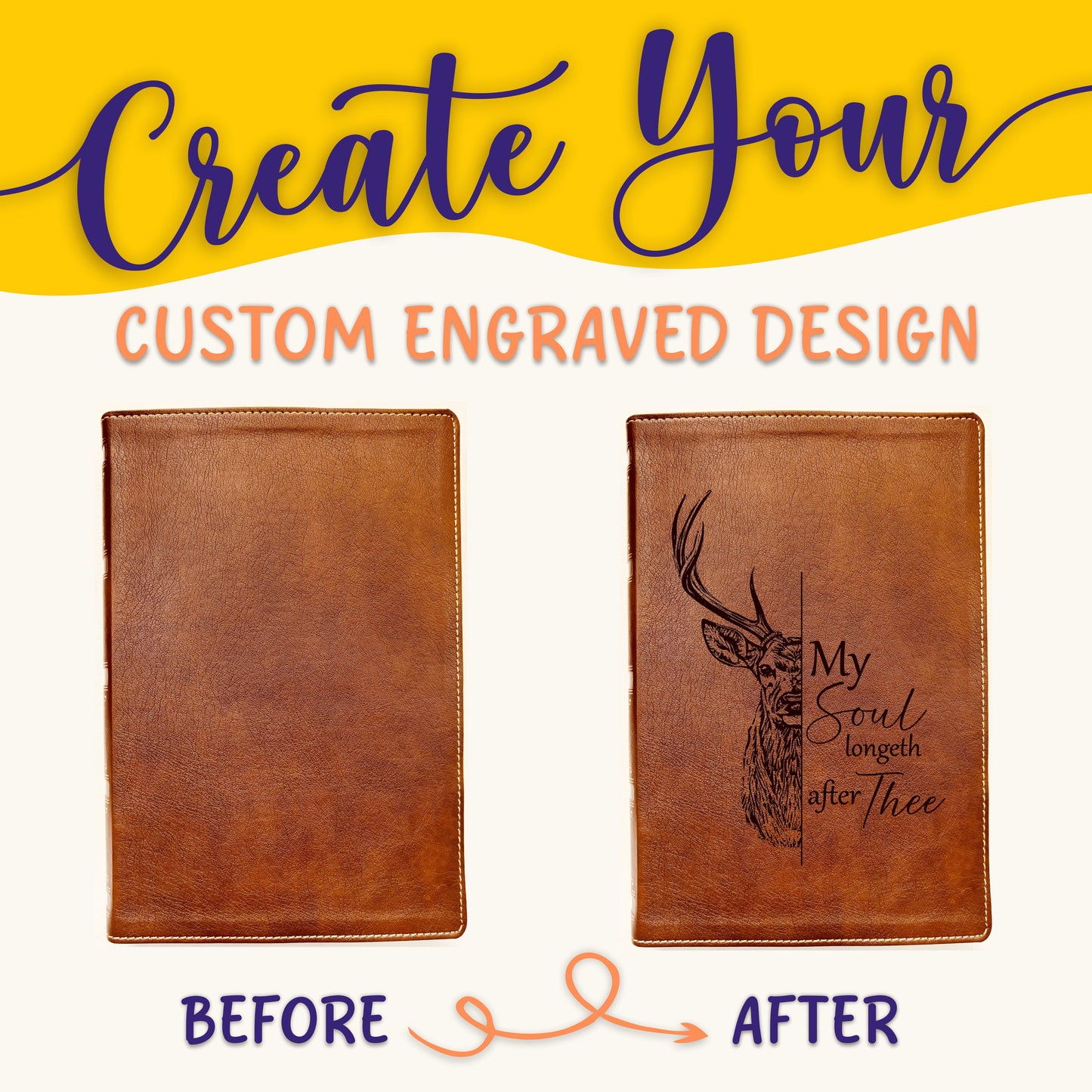 Personalized NKJV Bible: Create Your Own Custom Engraved Design with a Designer, Wide-Margin Reference New King James Version Holy Bible - Aylev