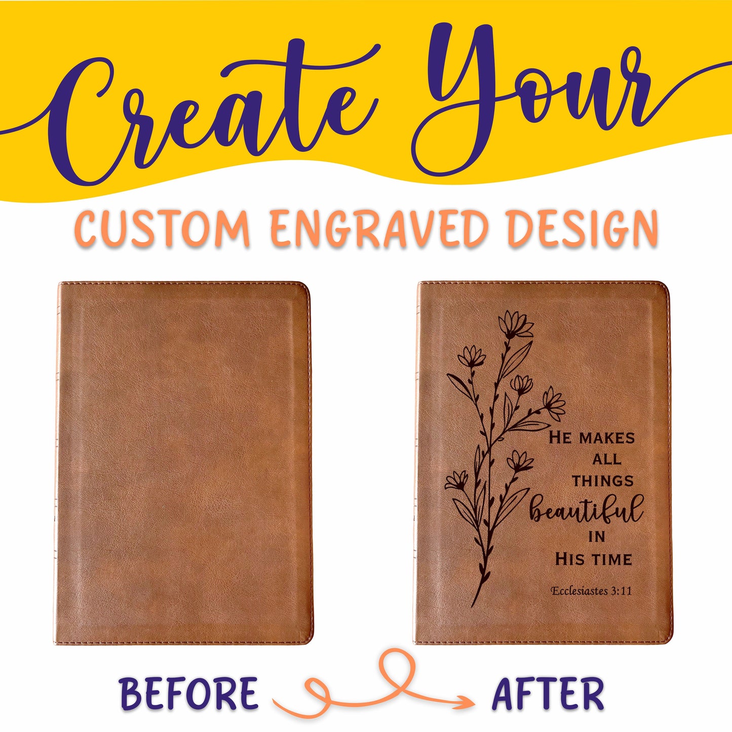 Personalized NASB 1995 Bible: Create Your Own Custom Engraved Design with a Designer, Large Print Reference New American Standard Holy Bible