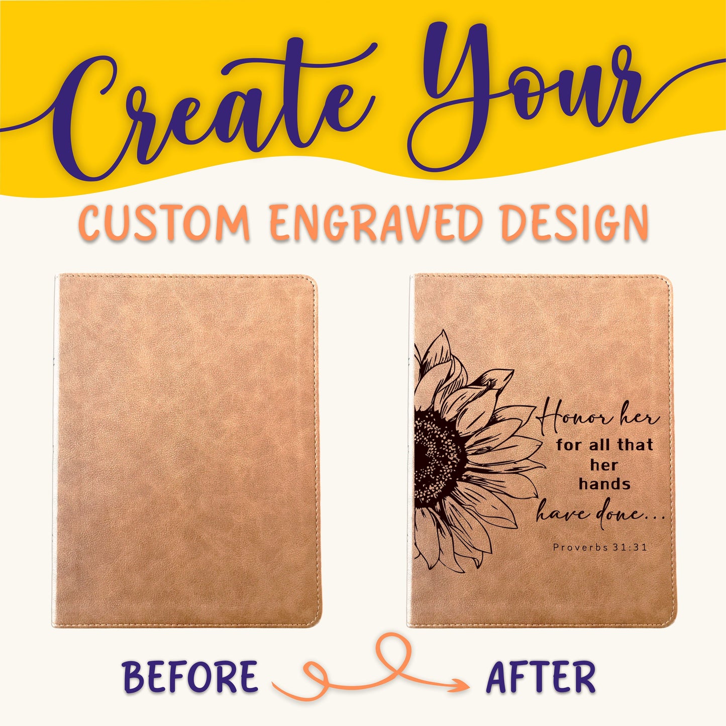Personalized KJV Bible: Create Your Own Custom Engraved Design with a Designer, Large Print Red Letter Wide-Margin King James Holy Bible - Aylev