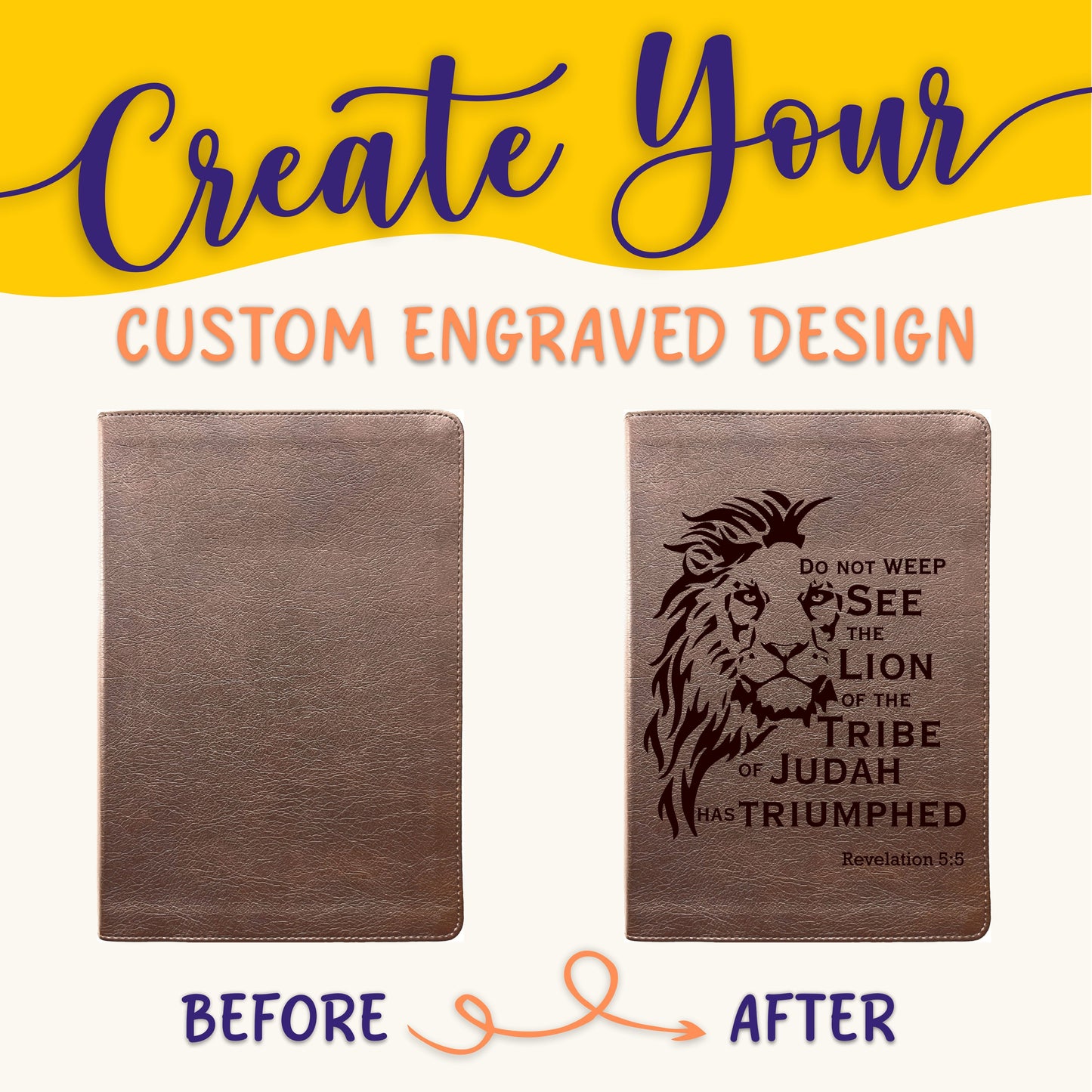 Personalized ESV Bible: Create Your Own Custom Engraved Design with a Designer, Large Print Journaling English Standard Holy Bible - Aylev