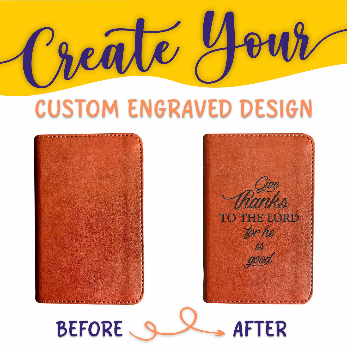 Personalized ESV Pocket Bible: Create Your Own Custom Engraved Design with a Designer, Small Bible, Old and New, English Standard Holy Bible - Aylev