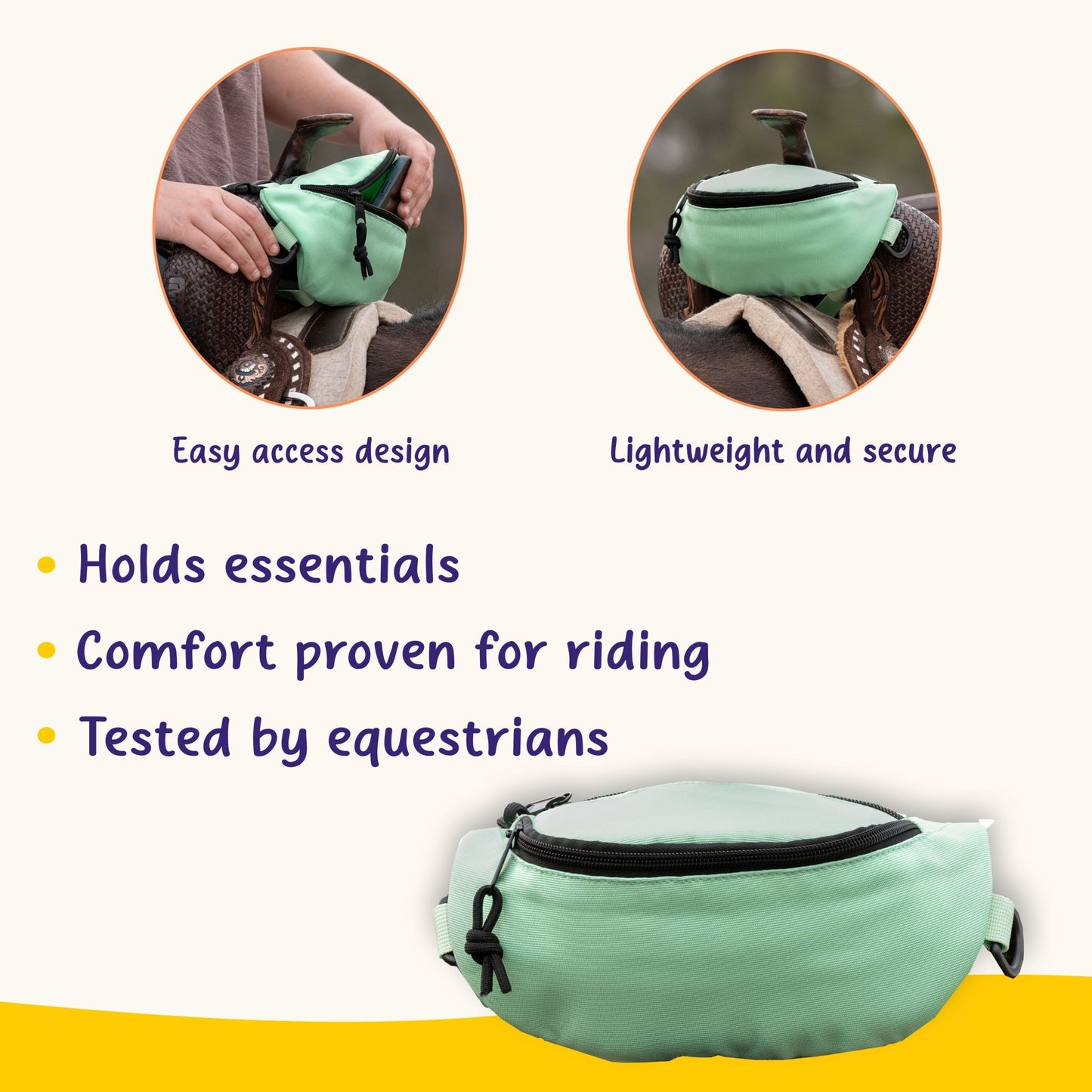 Horse Saddle Bag, Green Pommel Bag Horse Saddle, Horse Tack, Horse Gifts, Horse Stuff, Equestrian Gifts, Saddle Accessories - Horse Tack Accessories - Aylev