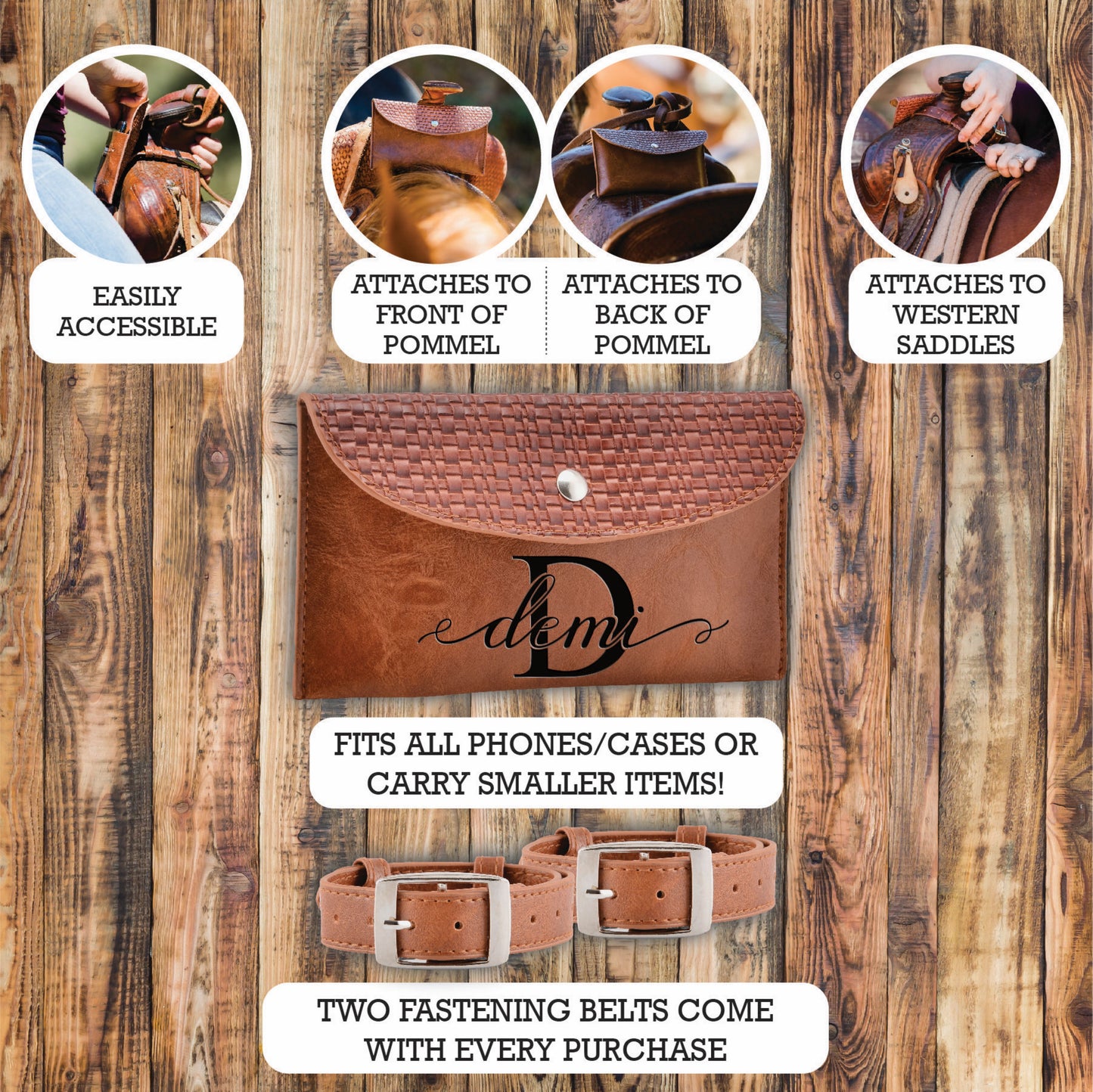 Personalized Horse Saddle Bag , Original Design, Saddle Phone Holder, Horse Tack, Horse Gifts, Horse Stuff, Horse Gifts For Women Equestrian