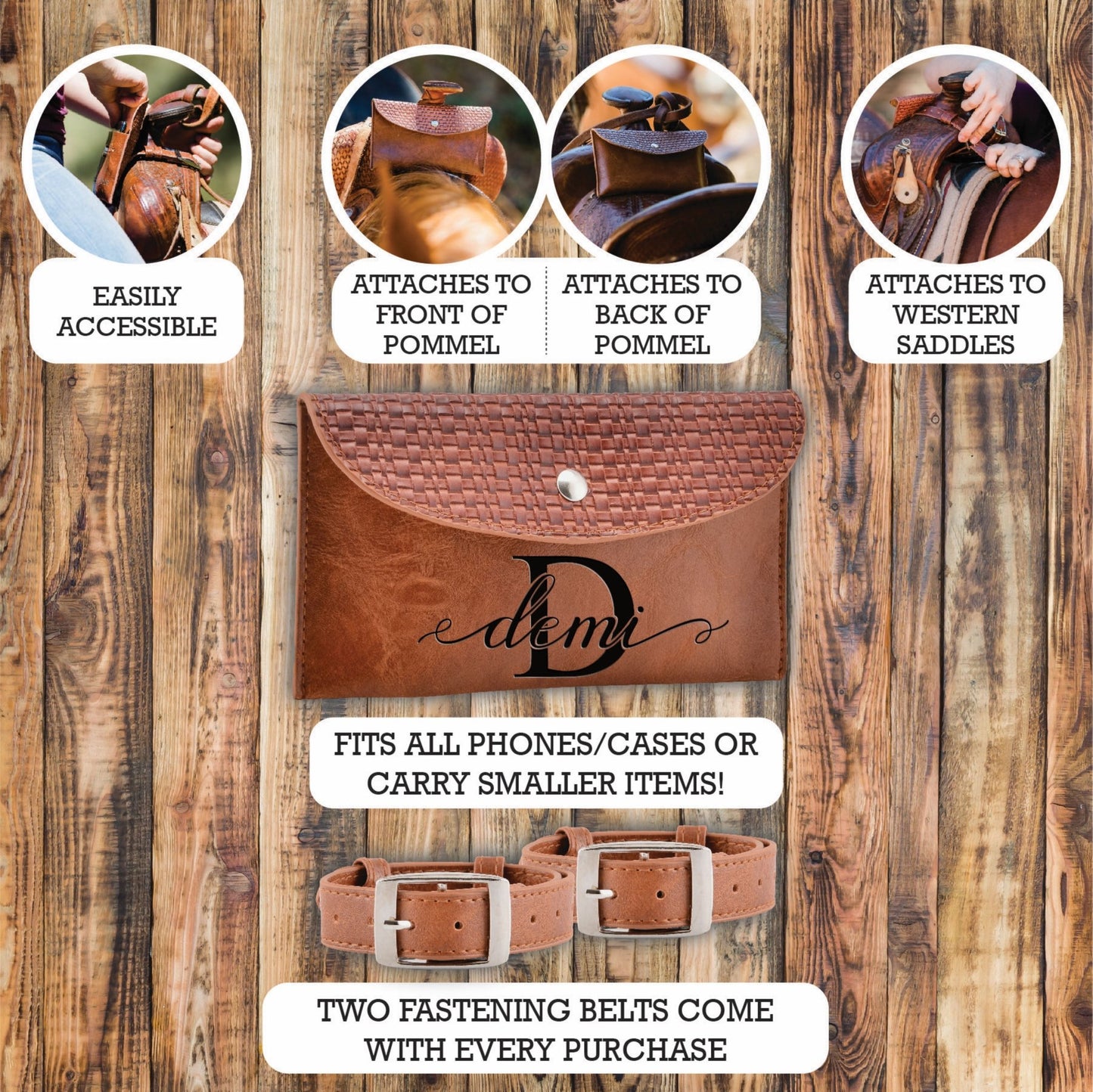 Personalized Horse Saddle Bag , Original Design, Saddle Phone Holder, Horse Tack, Horse Gifts, Horse Stuff, Horse Gifts For Women Equestrian - Horse Tack Accessories - Aylev
