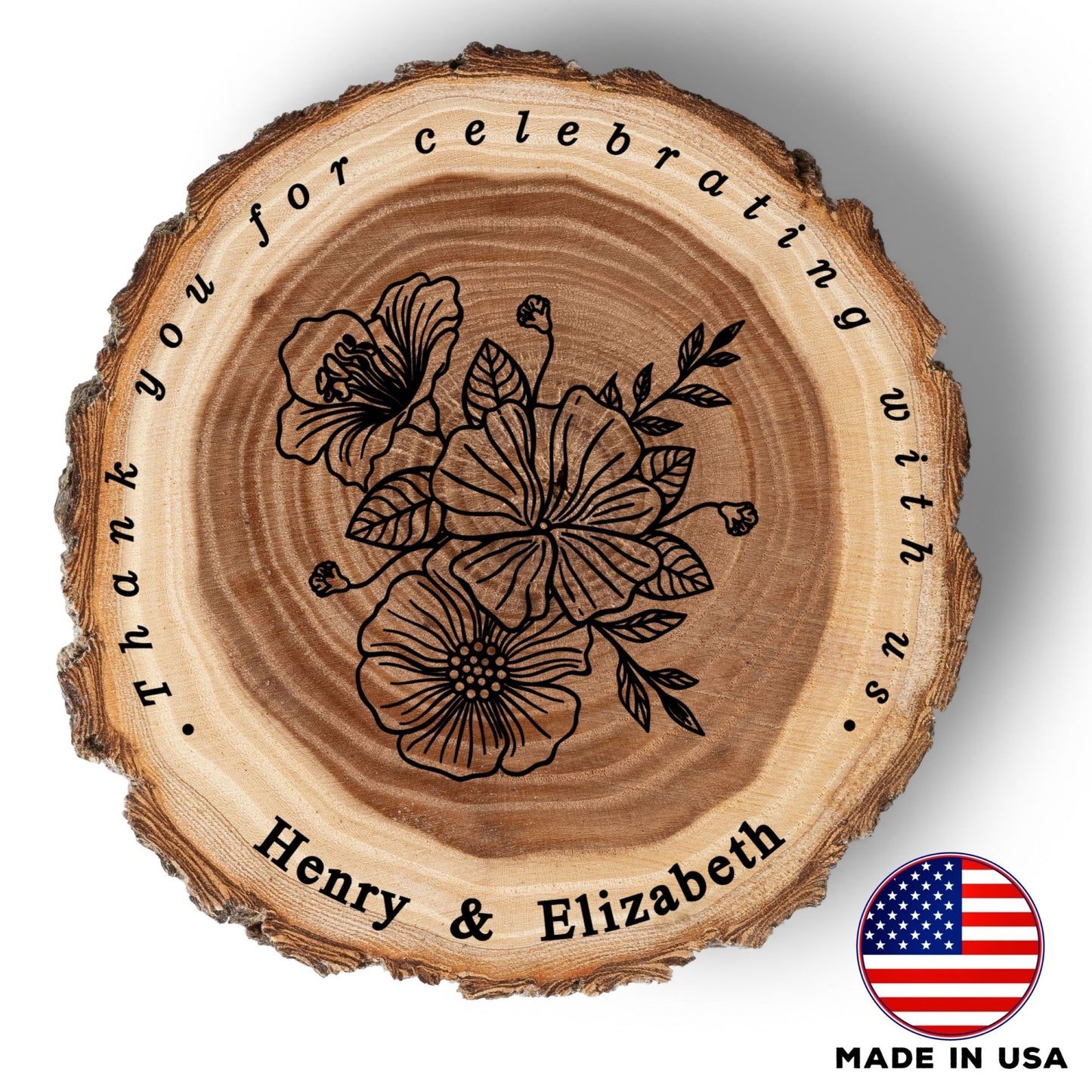 Wedding Coaster Set, Real Wood Coasters, Made in The USA, Wedding Guest Coasters, Personalized Wood Coaster Set, Custom Wedding Coasters