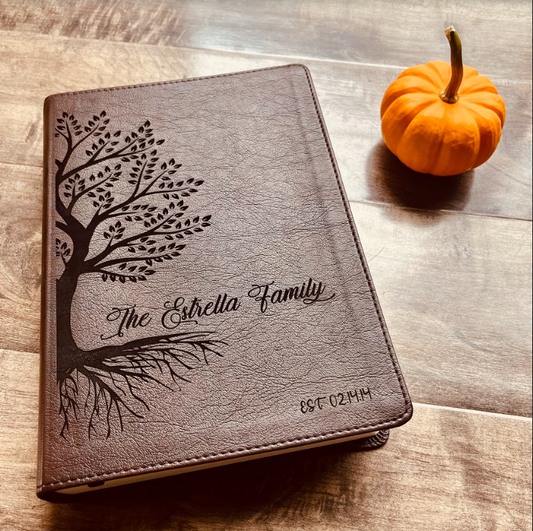 Personalized Family Bible, Custom ESV Single Column Journaling Family Bible, Engraved Bible, Wedding Gifts Christian Gifts Anniversary Gifts - Aylev