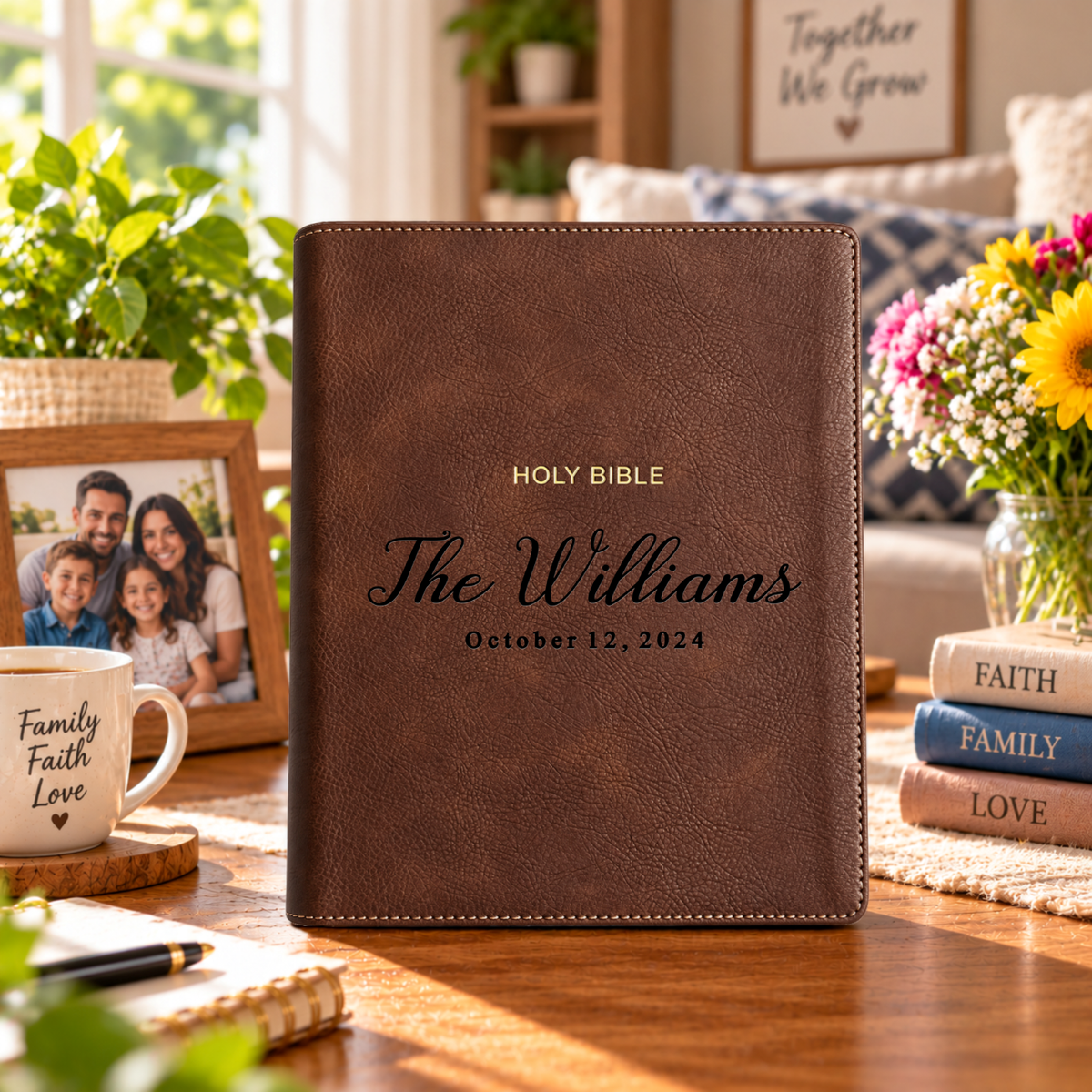 Personalized NKJV Family Bible, Custom Engraved NKJV Family Journaling Bible, Wedding Gifts, Christian Gifts, Family Bible for Wedding - Religious Books - Aylev