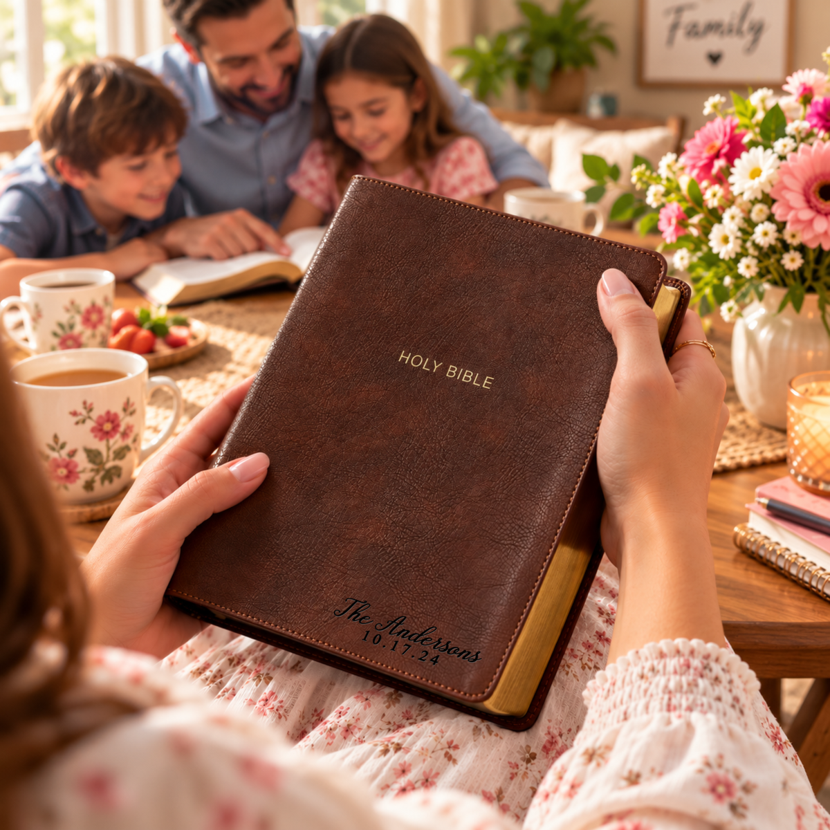 Personalized NKJV Family Bible, Custom Engraved NKJV Family Journaling Bible, Wedding Gifts, Christian Gifts, Family Bible for Wedding - Religious Books - Aylev