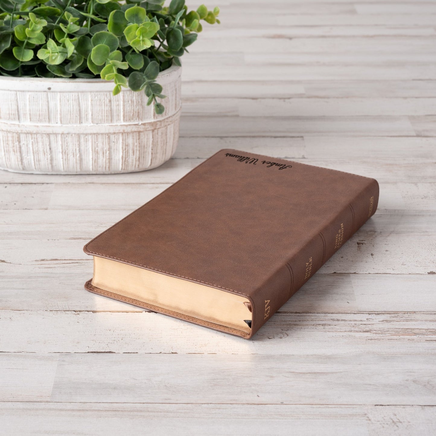 Personalized KJV Bible with Name Engraved, Single-Column Personal Size Bible, Custom Bible Engraved Name, King James Version, Baptism Gifts - Religious Books - Aylev