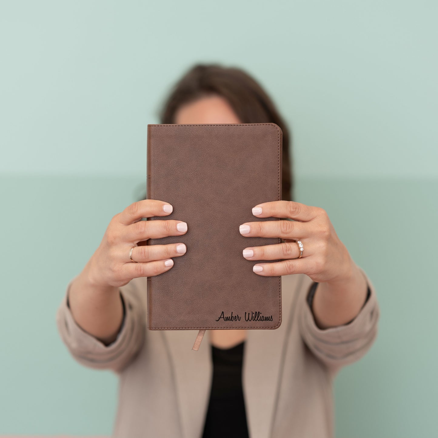 Personalized KJV Bible with Name Engraved, Single-Column Personal Size Bible, Custom Bible Engraved Name, King James Version, Baptism Gifts