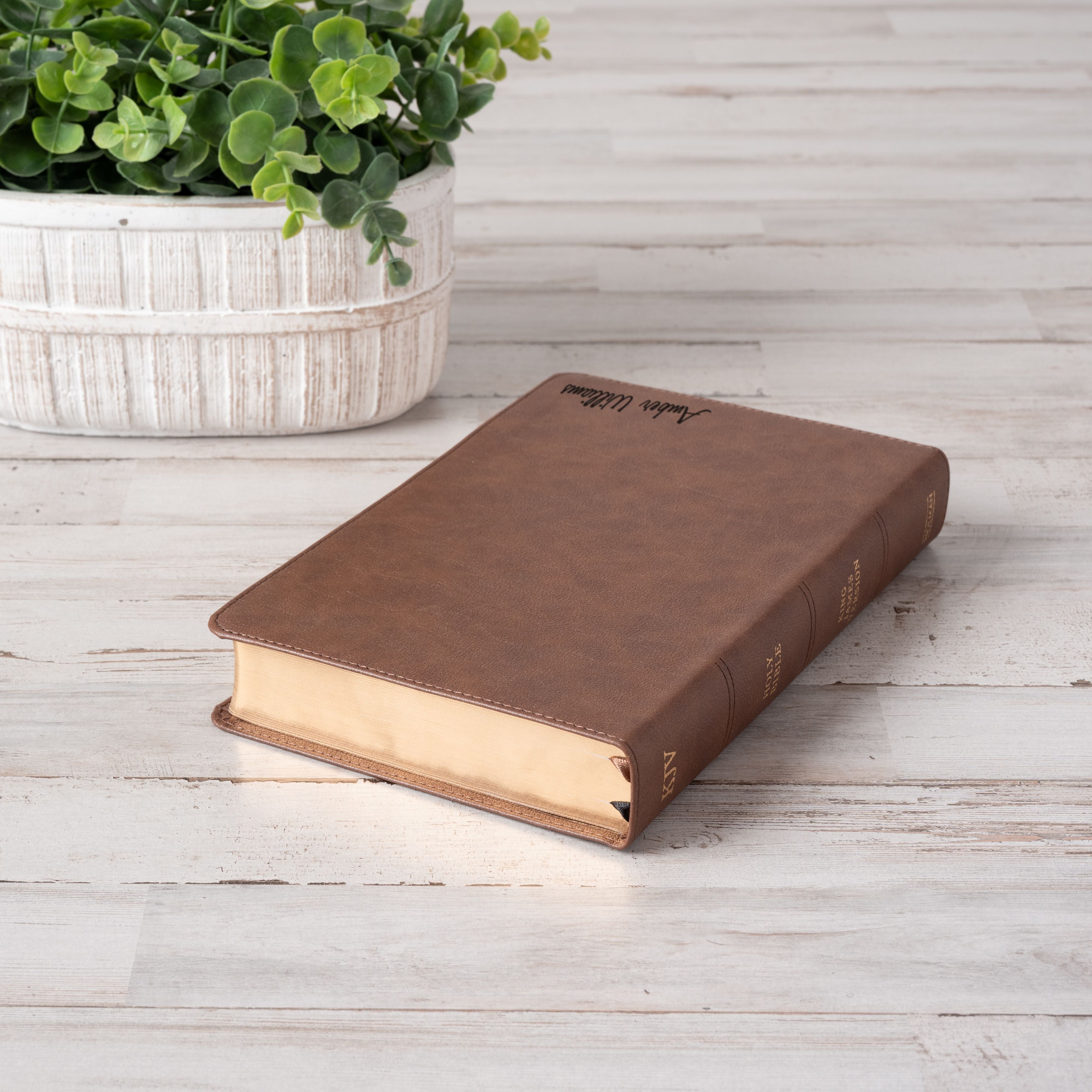 Personalized KJV Bible with Name Engraved, Single-Column Personal Size Bible, Custom Bible Engraved Name, King James Version, Baptism Gifts