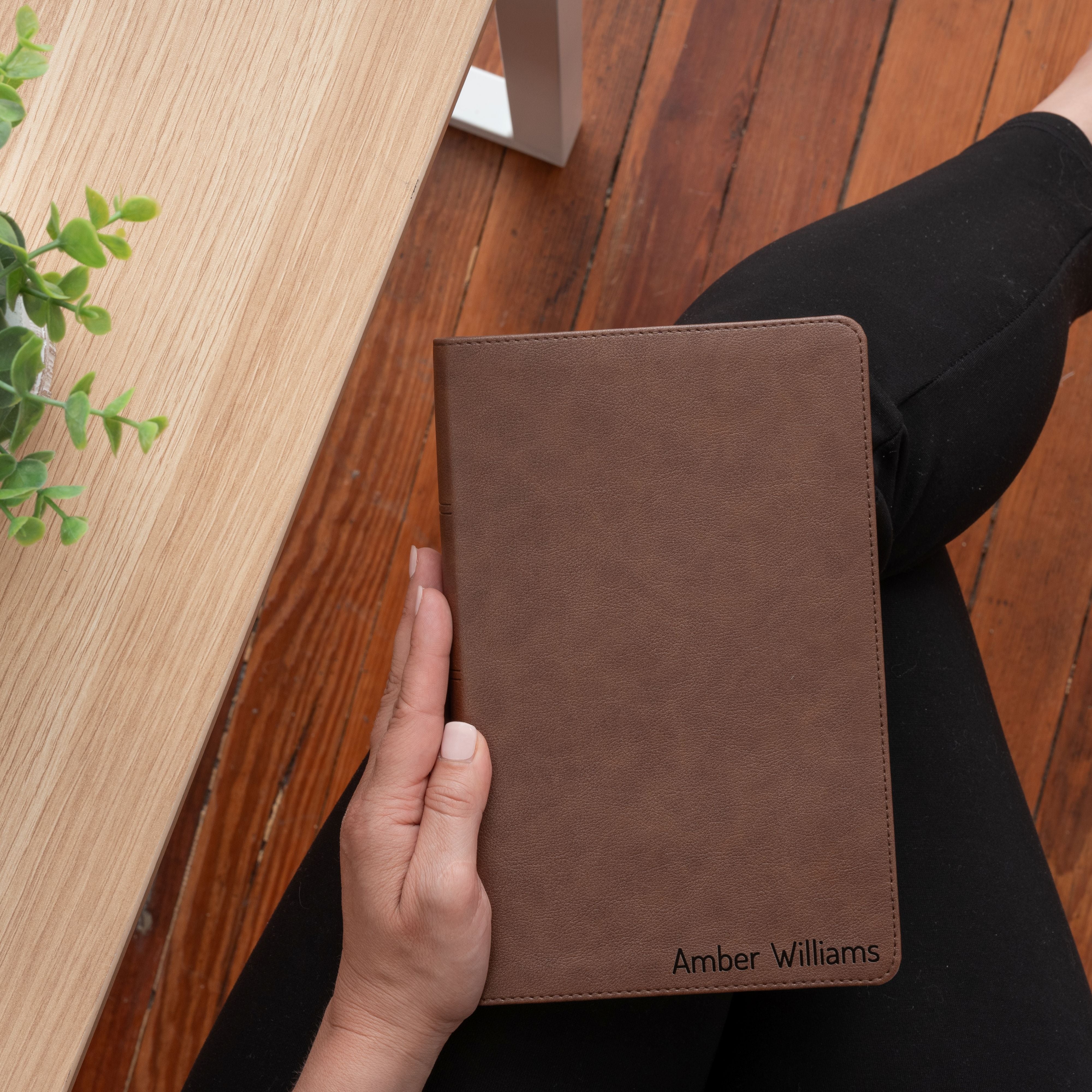 Personalized KJV Bible with Name Engraved, Single-Column Personal Size Bible, Custom Bible Engraved Name, King James Version, Baptism Gifts