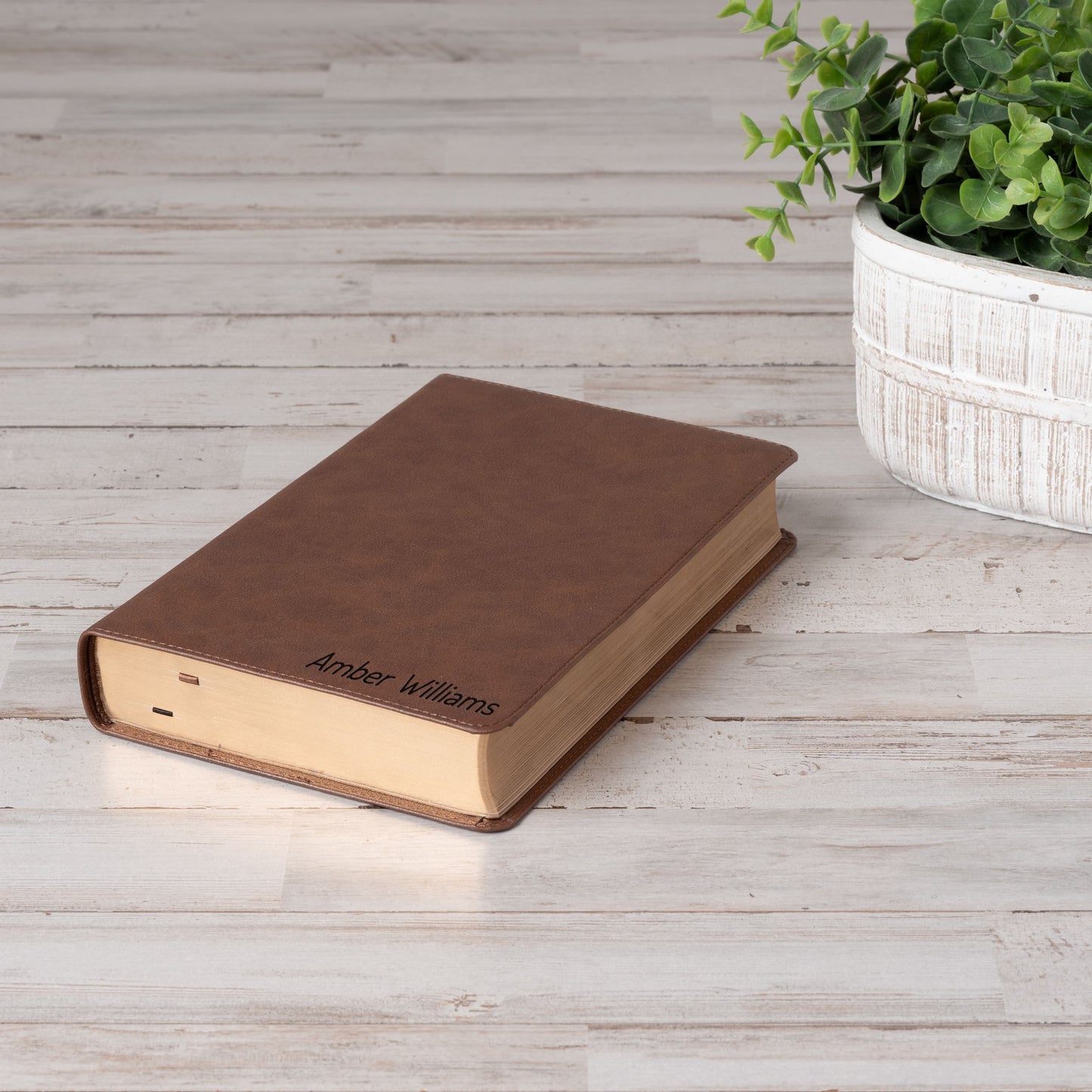 Personalized KJV Bible with Name Engraved, Single-Column Personal Size Bible, Custom Bible Engraved Name, King James Version, Baptism Gifts