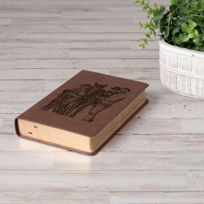 Personalized KJV Single - Column Bible, Your Photo Engraved, King James Version Custom Engraved Bible, Christian Gifts, Baptism Gifts - Religious Books - Aylev