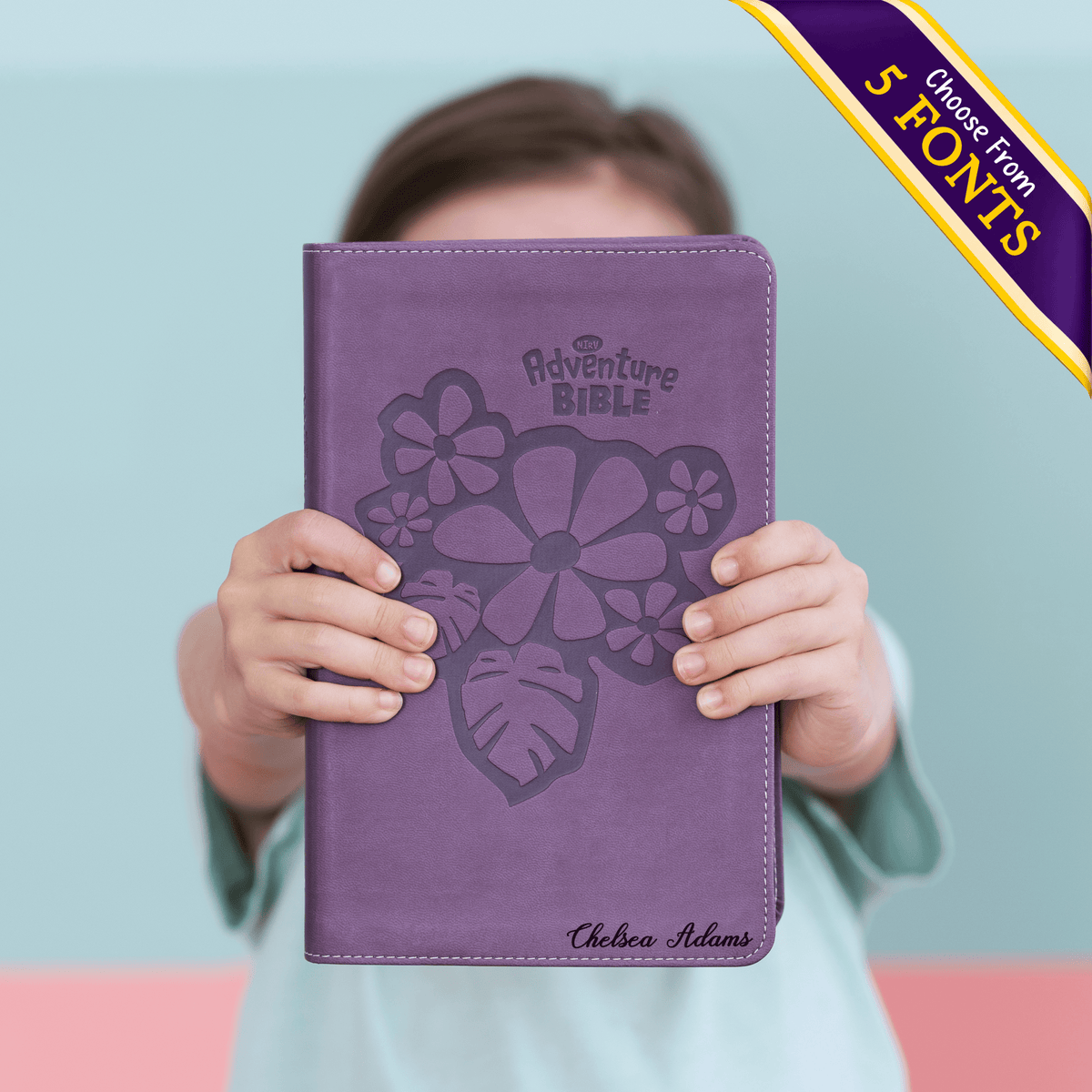 Personalized Adventure Bible for kids, NIrV Kids Bible with Name Engraved, Early Readers Custom Bible, Christian gifts, Baptism gift - Religious Books - Aylev