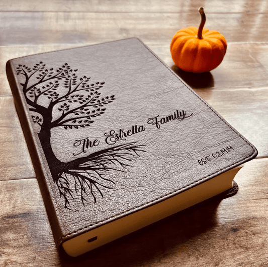 Personalized Family Bible, Custom ESV Single Column Journaling Family Bible, Engraved Bible, Wedding Gifts Christian Gifts Anniversary Gifts - Religious Books - Aylev
