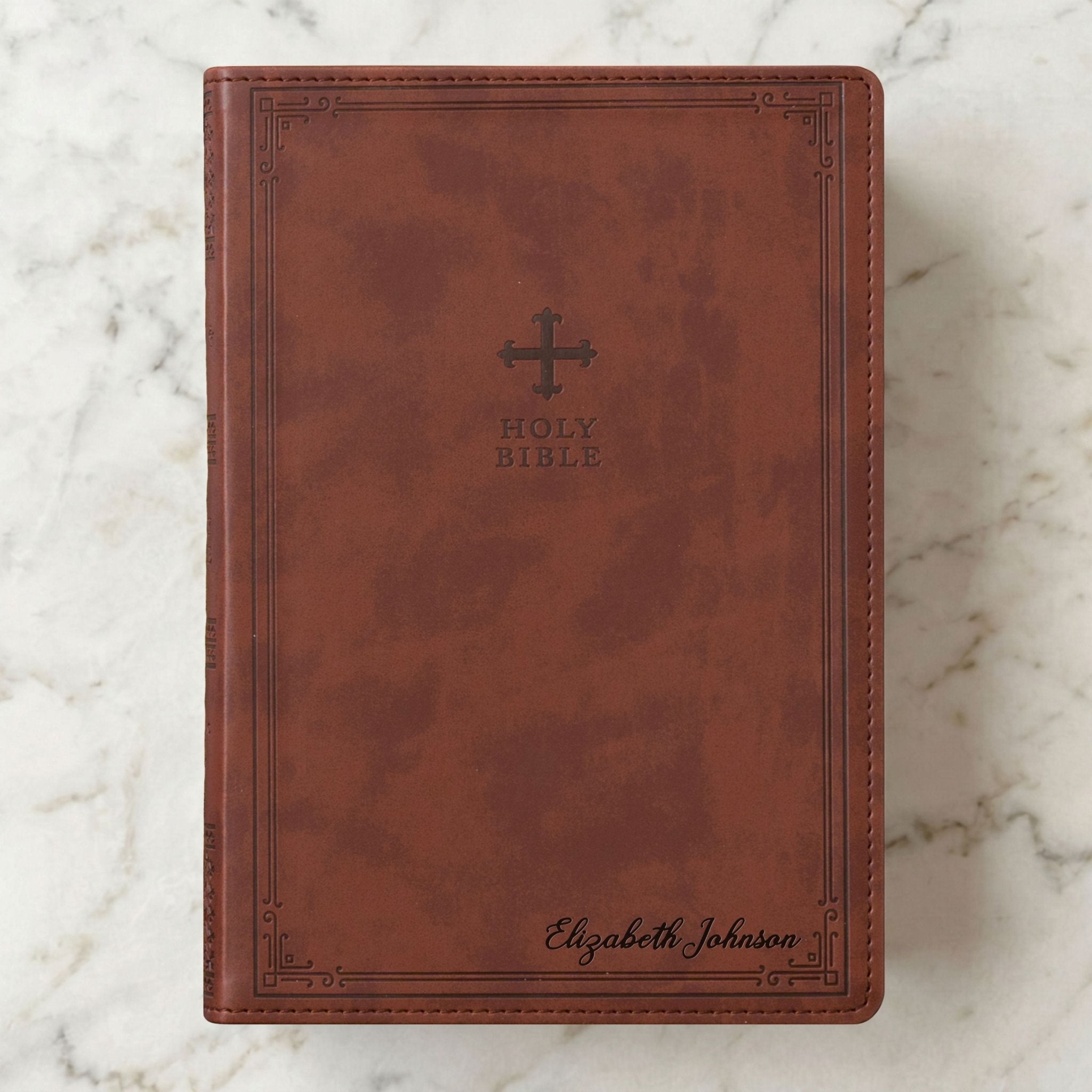 Personalized NRSV Bible Catholic Edition, Custom Bible Name Engraved, Complete Catholic Bible, Christian & Baptism Gift for Men or Women - Religious Books - Aylev