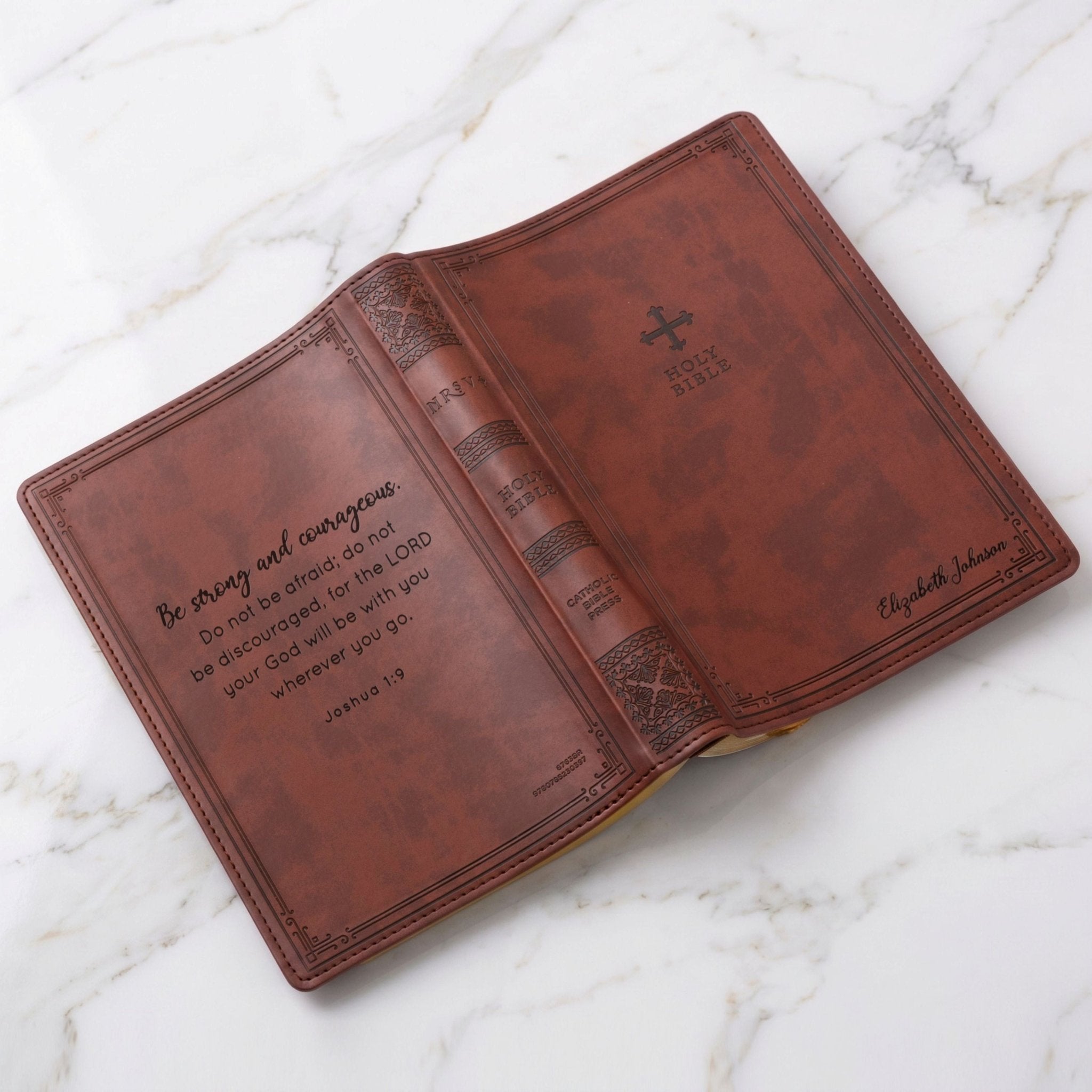 Personalized NRSV Bible Catholic Edition – Custom Engraved Name | New Revised Standard Version - Religious Books - Aylev