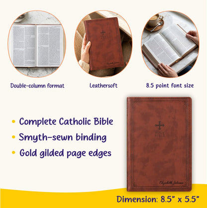 Personalized NRSV Bible Catholic Edition – Custom Engraved Name | New Revised Standard Version - Religious Books - Aylev