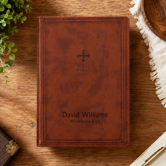 Personalized NRSV Bible Catholic Edition – Custom Name Verse Reference Engraved | New Revised Standard Version - Religious Books - Aylev