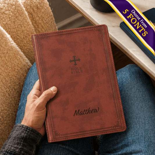 Personalized NRSV Bible Catholic Edition – Custom Engraved Name | New Revised Standard Version - Religious Books - Aylev