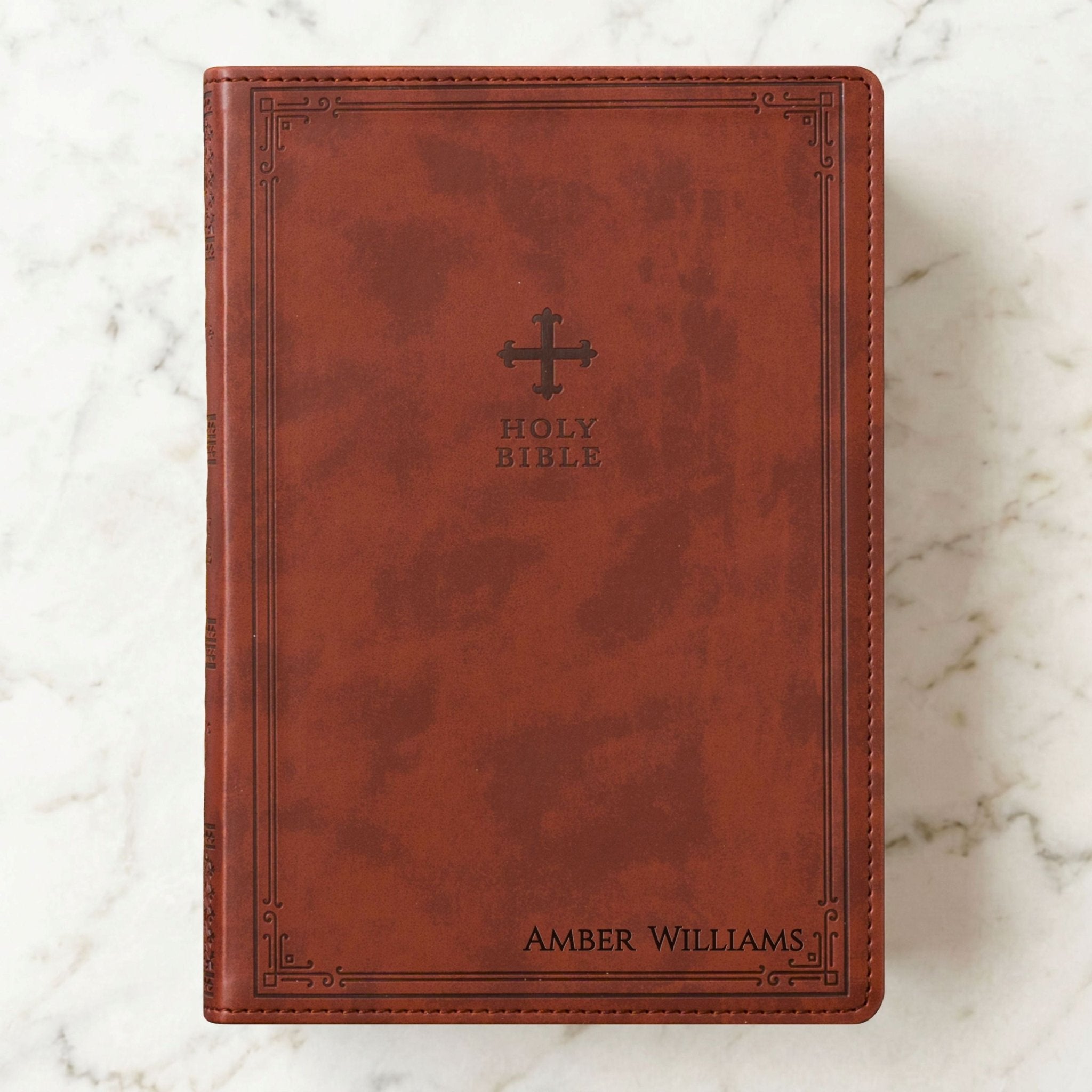 Personalized NRSV Bible Catholic Edition, Custom Bible Name Engraved, Complete Catholic Bible, Christian & Baptism Gift for Men or Women - Religious Books - Aylev