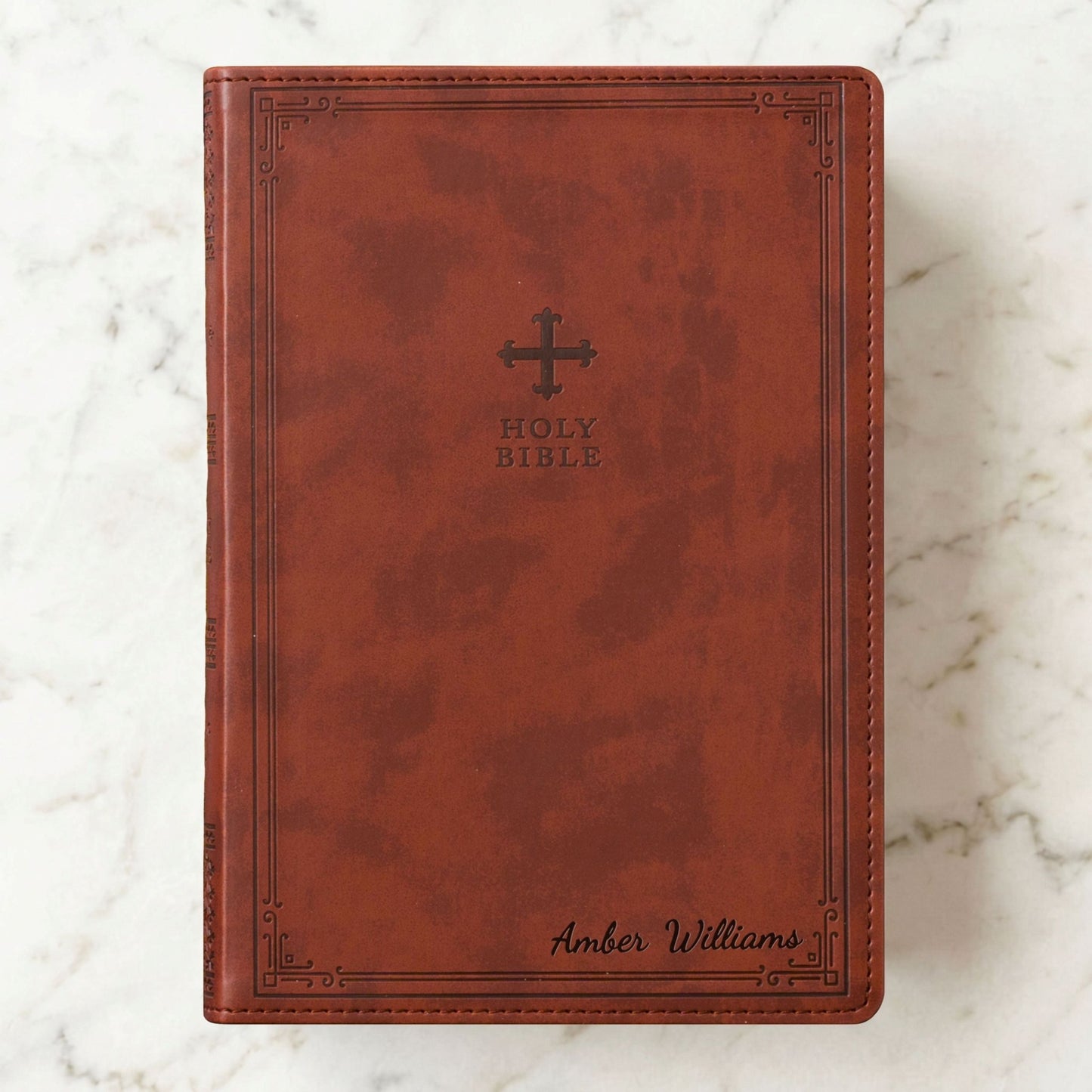 Personalized NRSV Bible Catholic Edition, Custom Bible Name Engraved, Complete Catholic Bible, Christian & Baptism Gift for Men or Women - Religious Books - Aylev